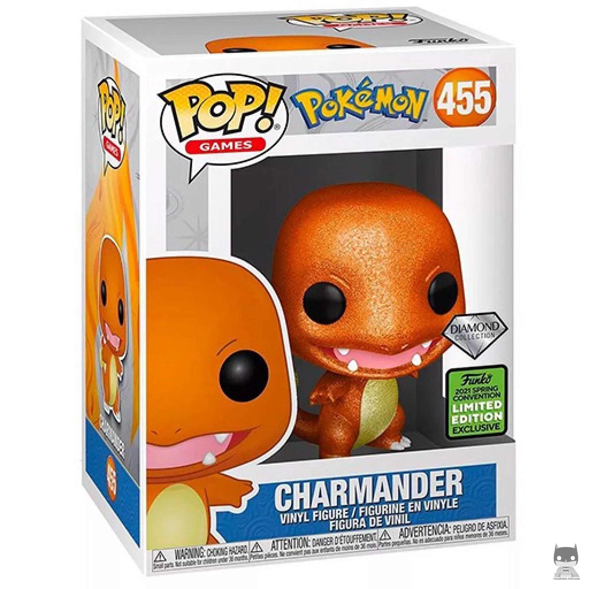 Charmander (Diamond Glitter) Funko Pop! figure in its box