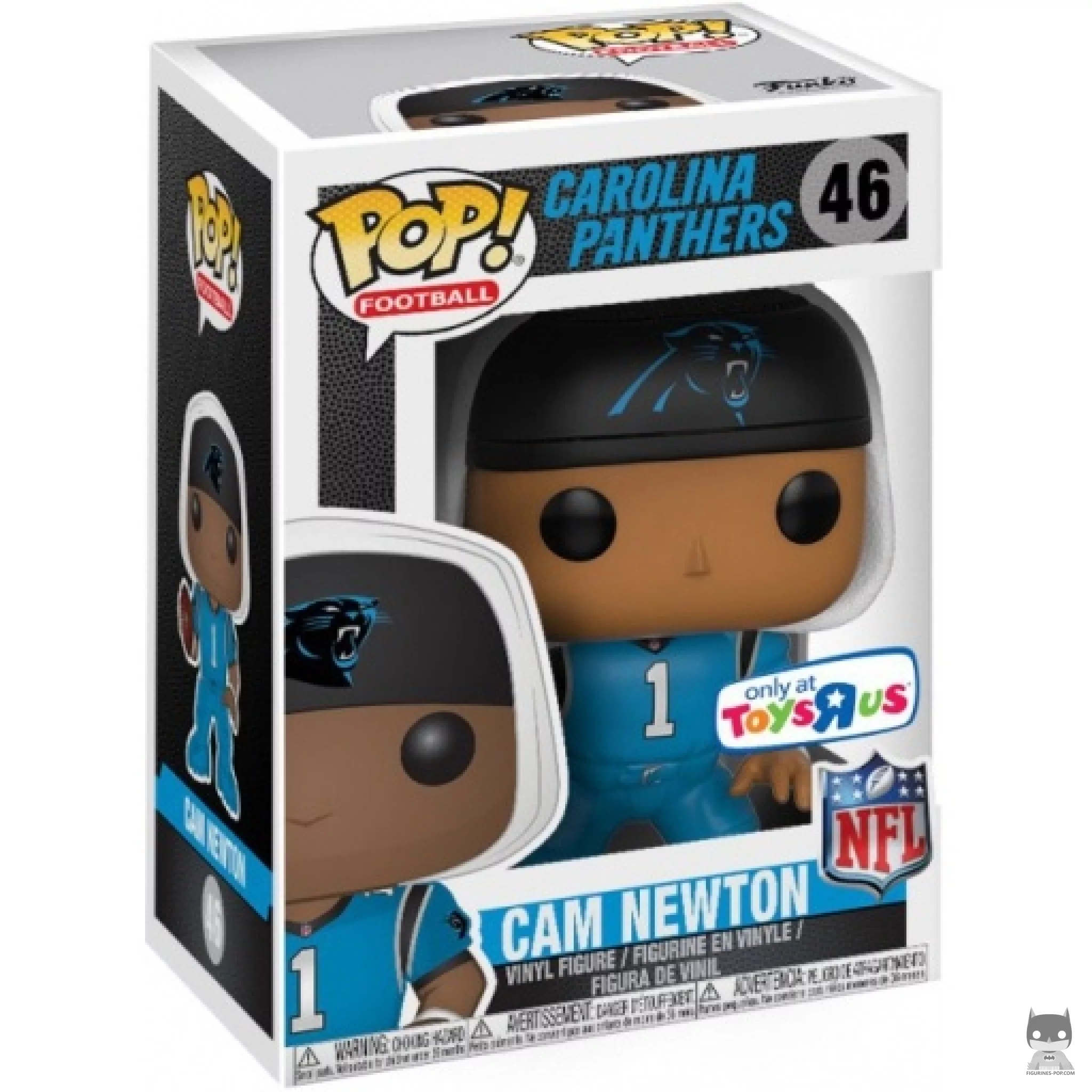 Cam Newton (Blue Jersey) Funko Pop! figure in its box