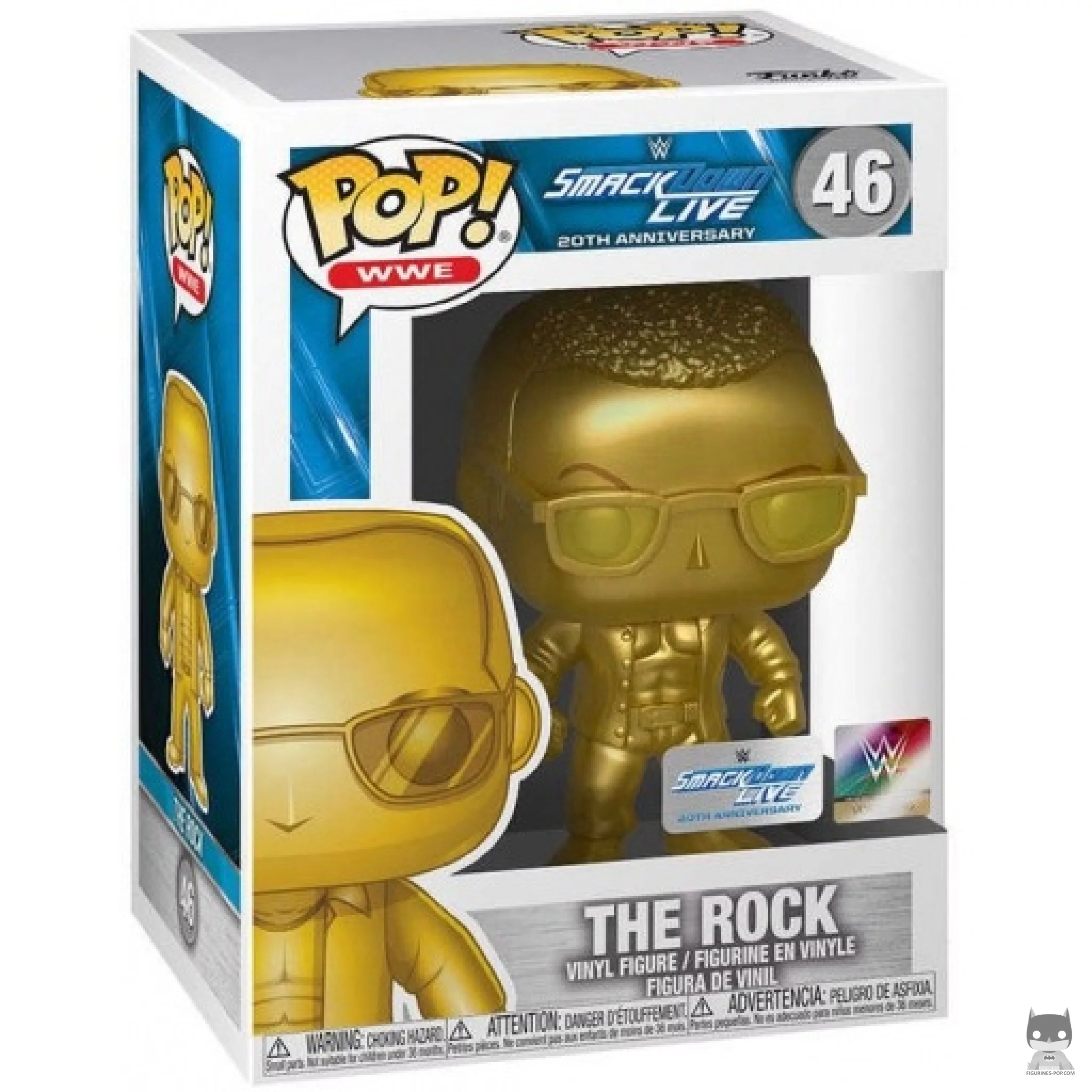 The Rock (Gold) Funko Pop! figure in its box