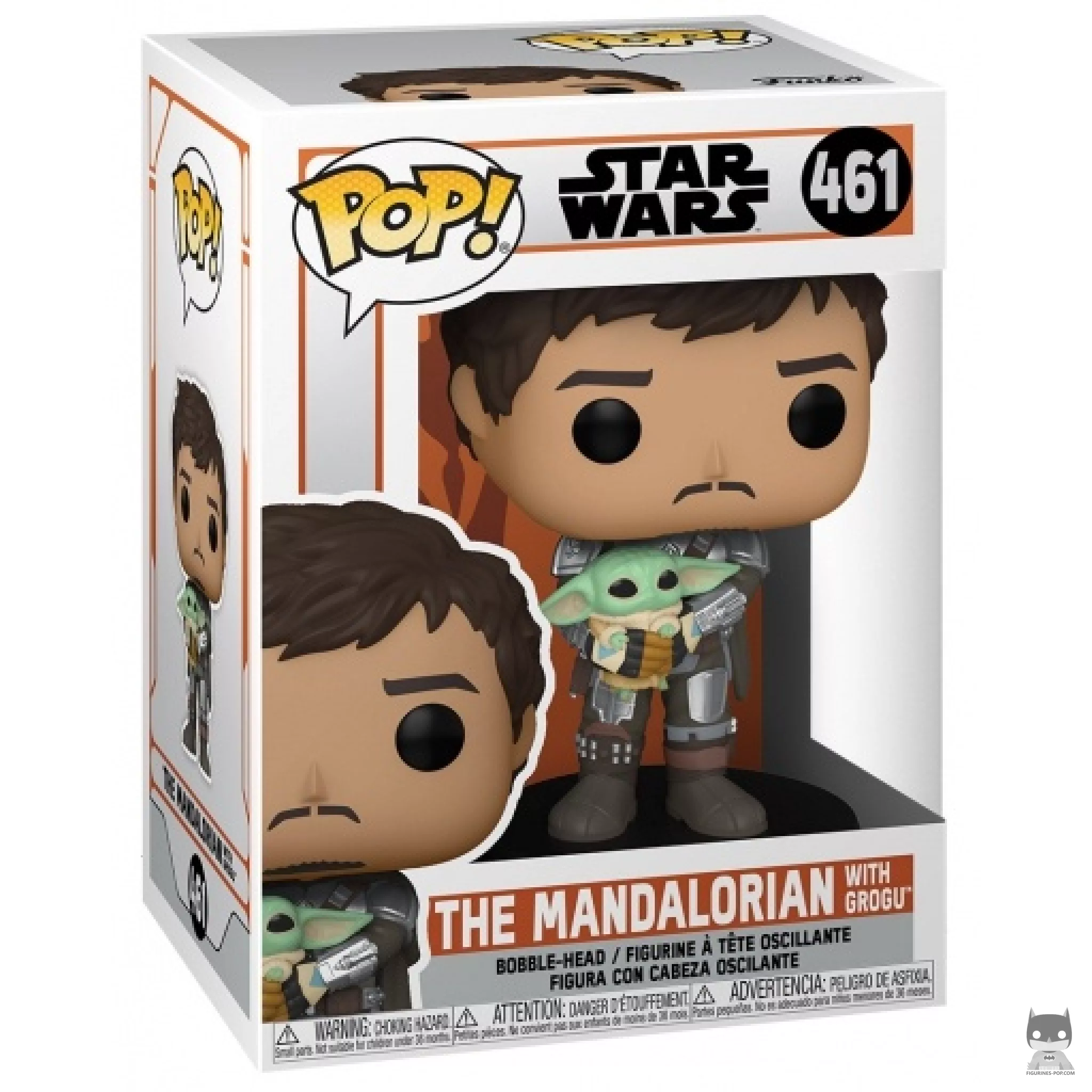 The Mandalorian with Grogu Funko Pop! figure in its box