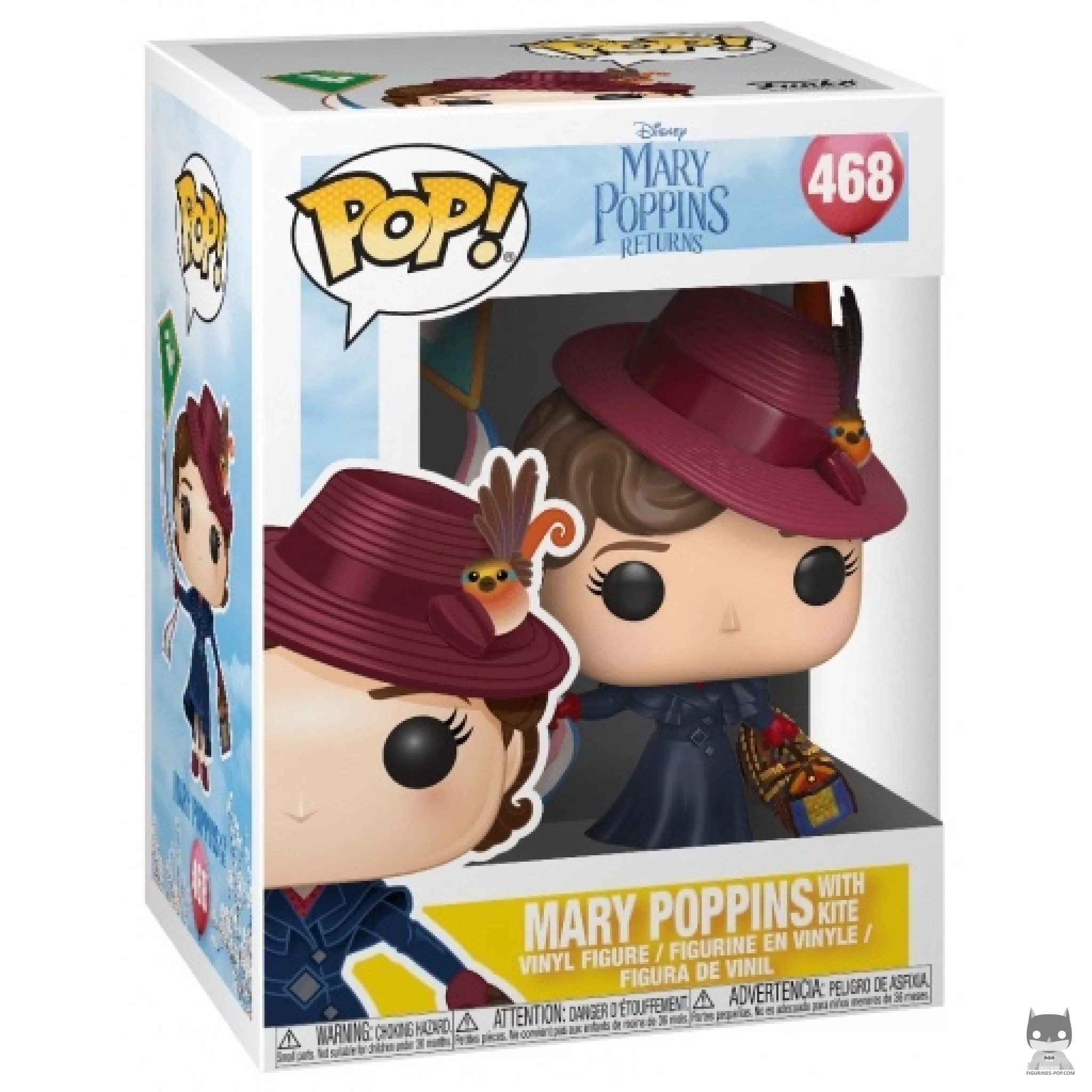 Mary Poppins with Kite Funko Pop! figure in its box