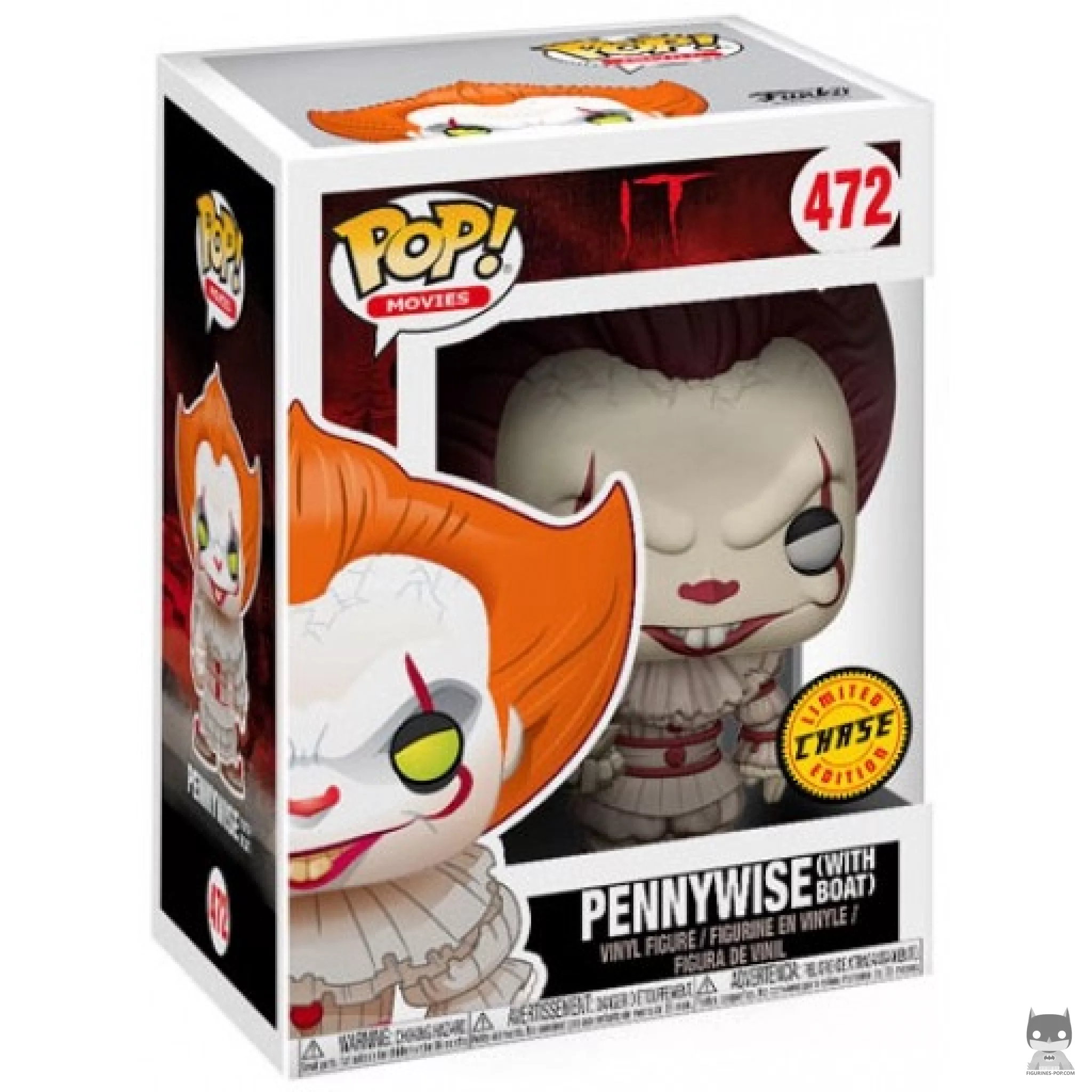 Pennywise with boat (Sepia & Chase) Funko Pop! figure in its box