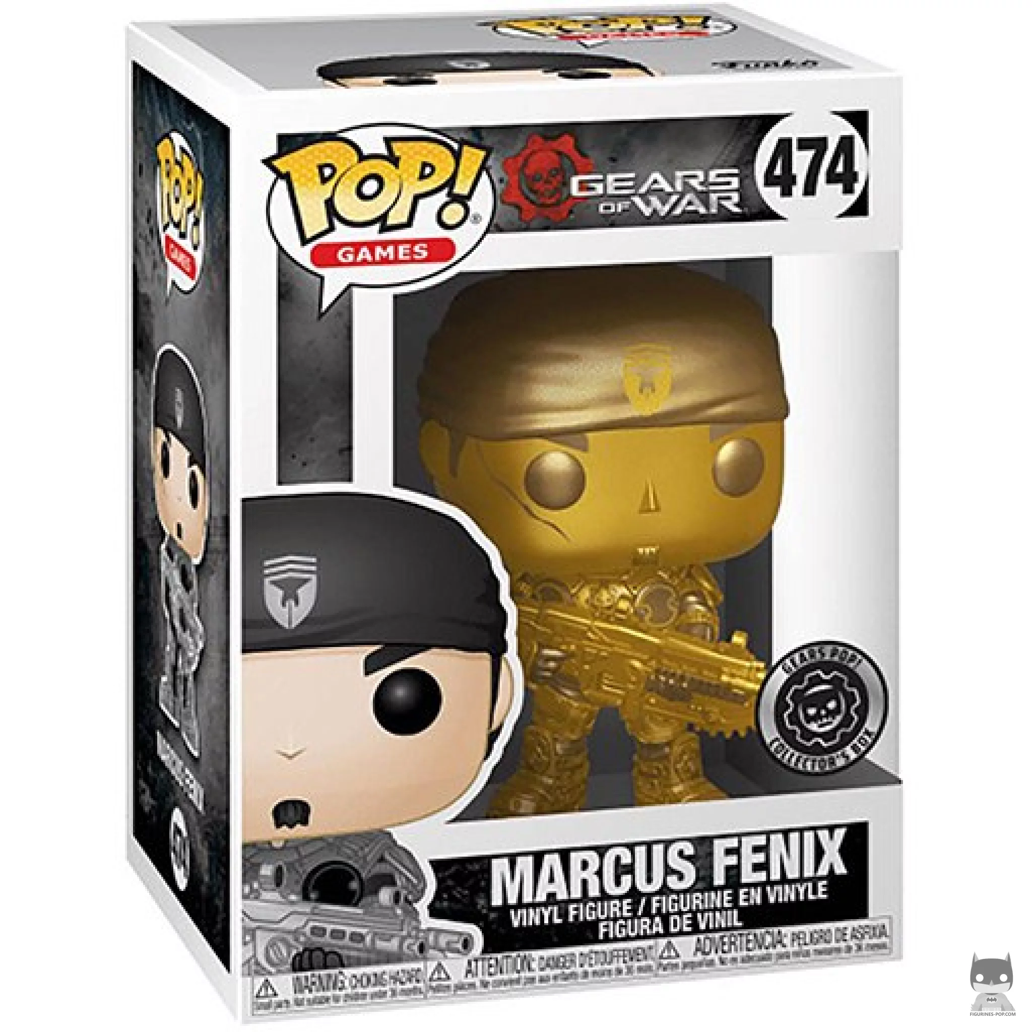 Marcus Fenix (Gold) Funko Pop! figure in its box