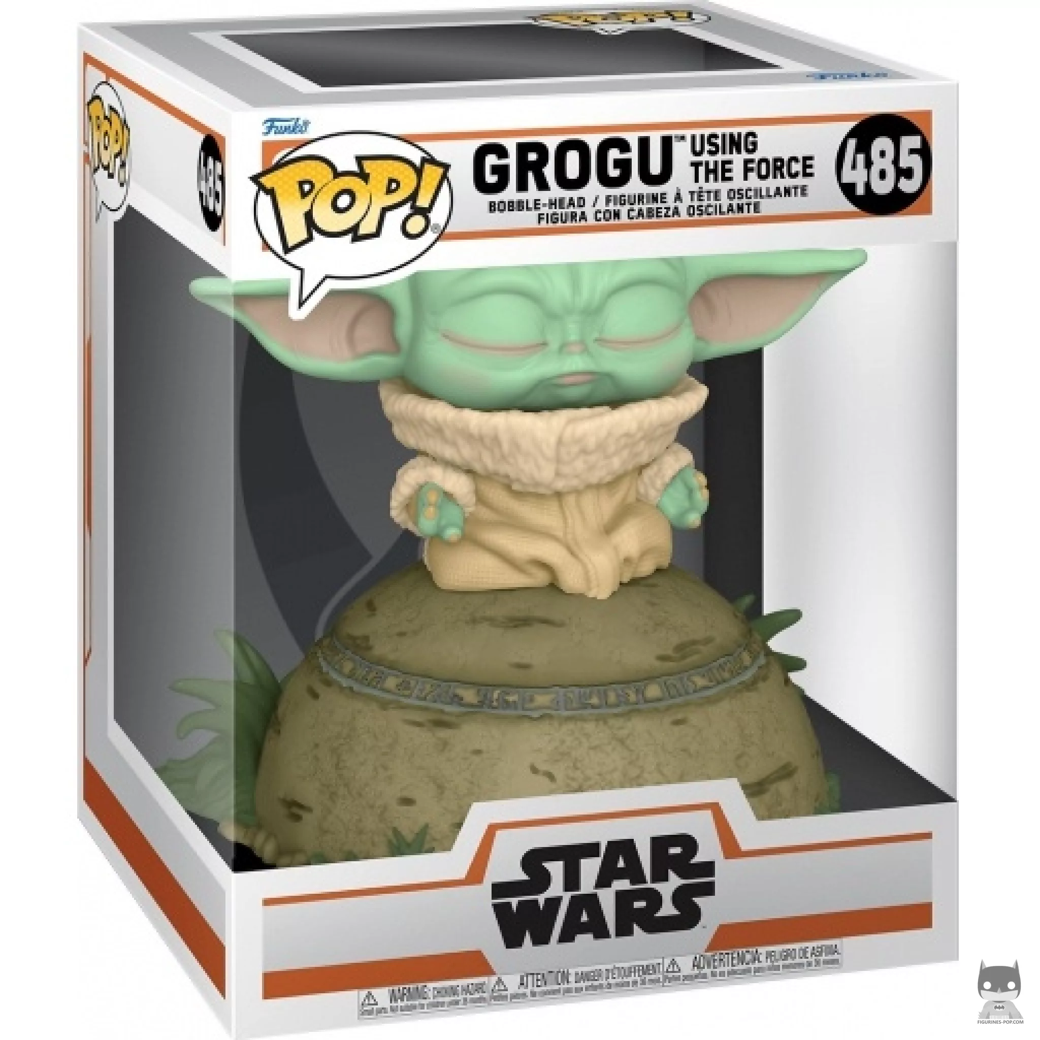Grogu Using the Force Funko Pop! figure in its box