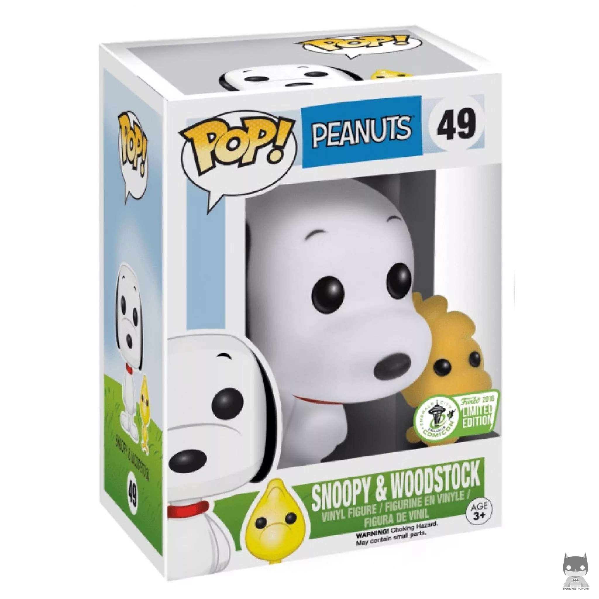 Snoopy & Woodstock (Flocked) Funko Pop! figure in its box