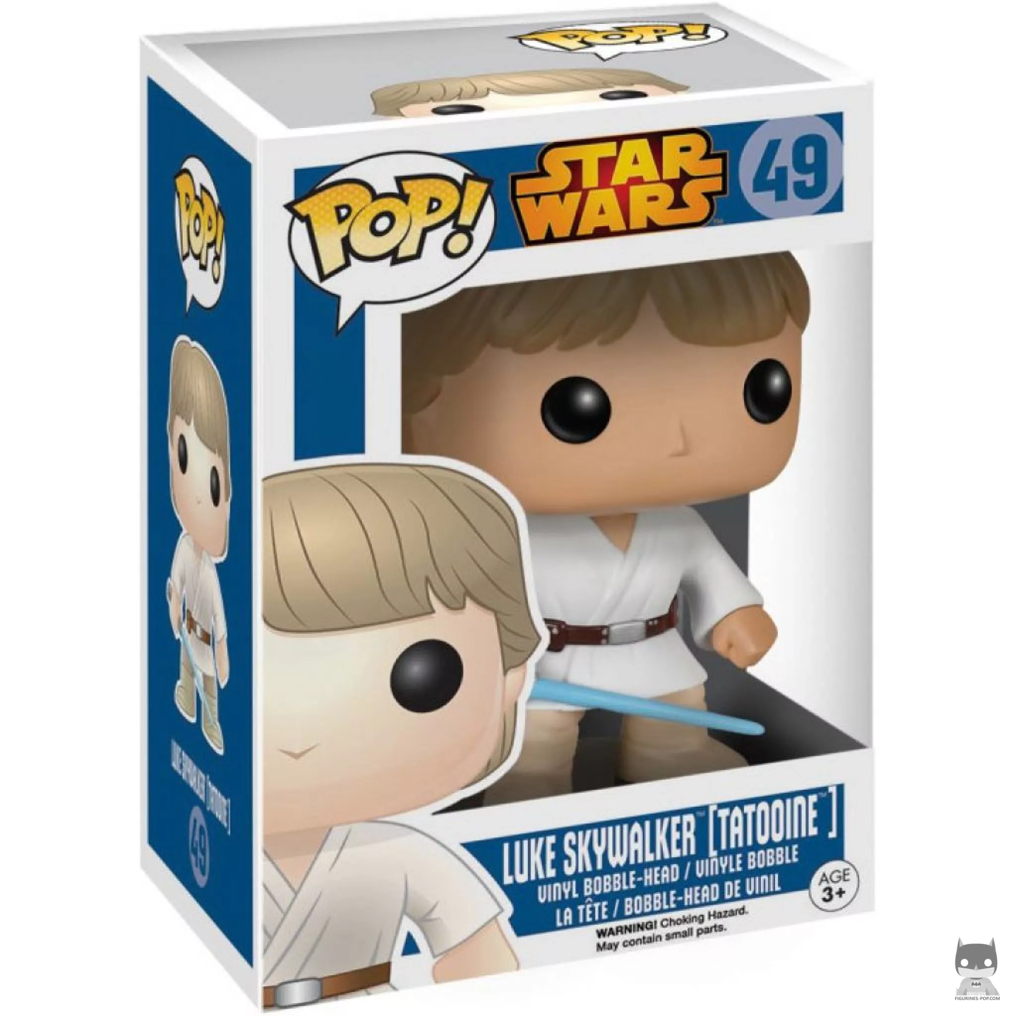 Luke Skywalker on Tatooine Funko Pop! figure in its box