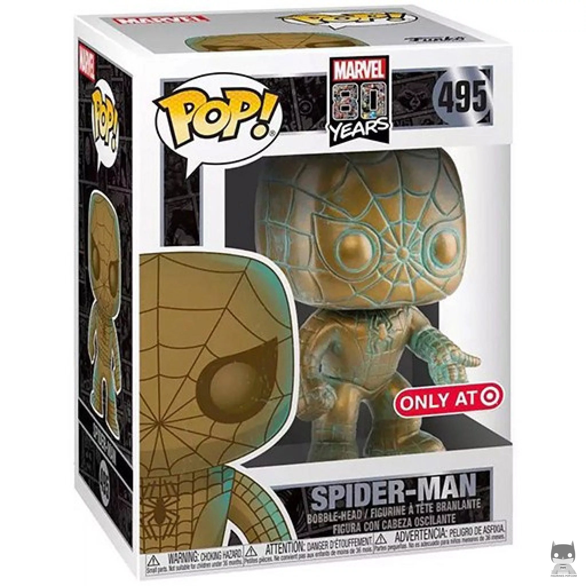 Spider-Man (Patina) Funko Pop! figure in its box