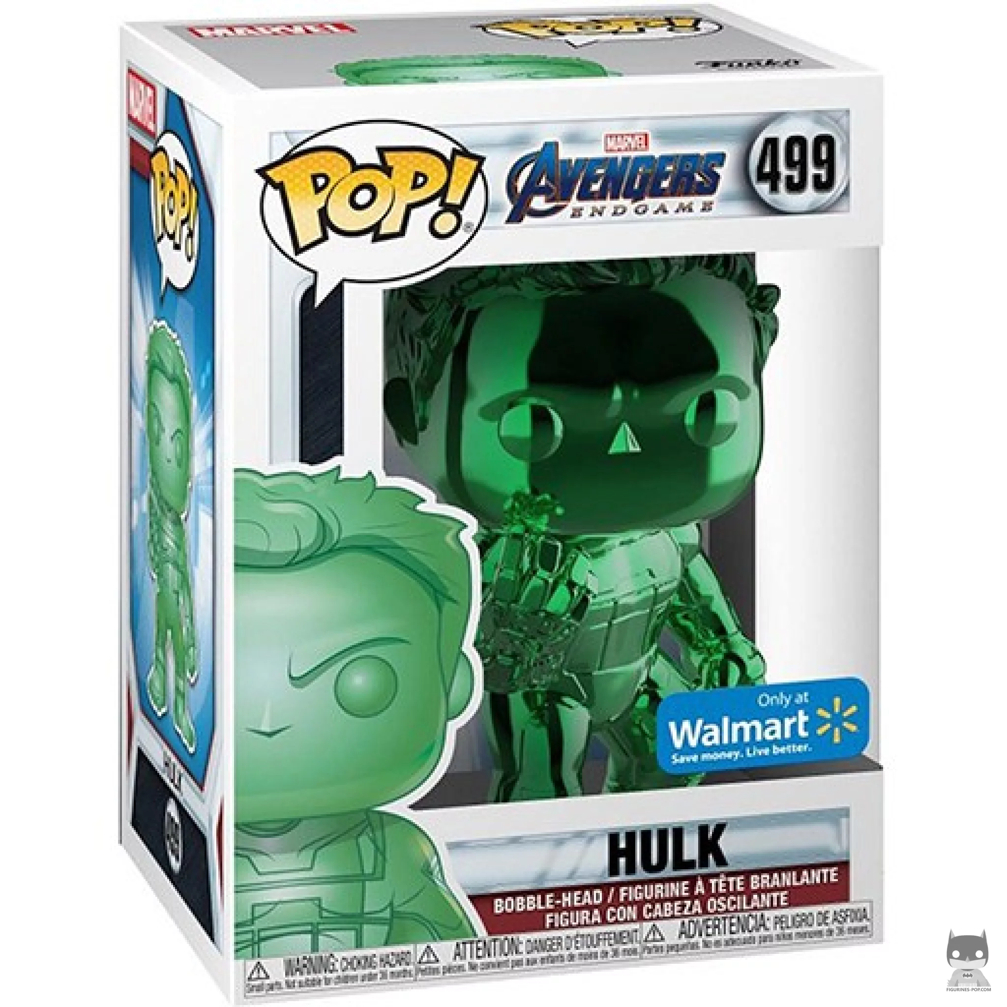Hulk (Green & Chrome) Funko Pop! figure in its box