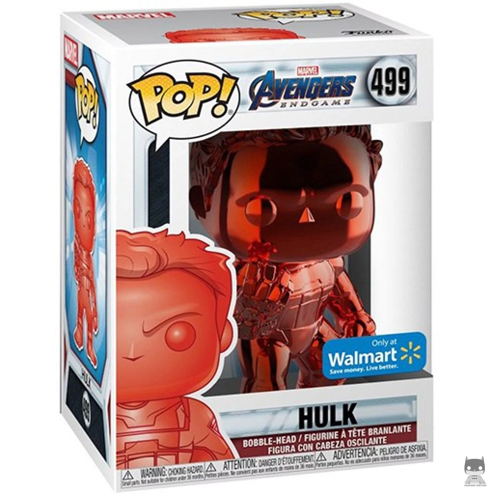 Hulk (Red & Chrome) Funko Pop! figure in its box