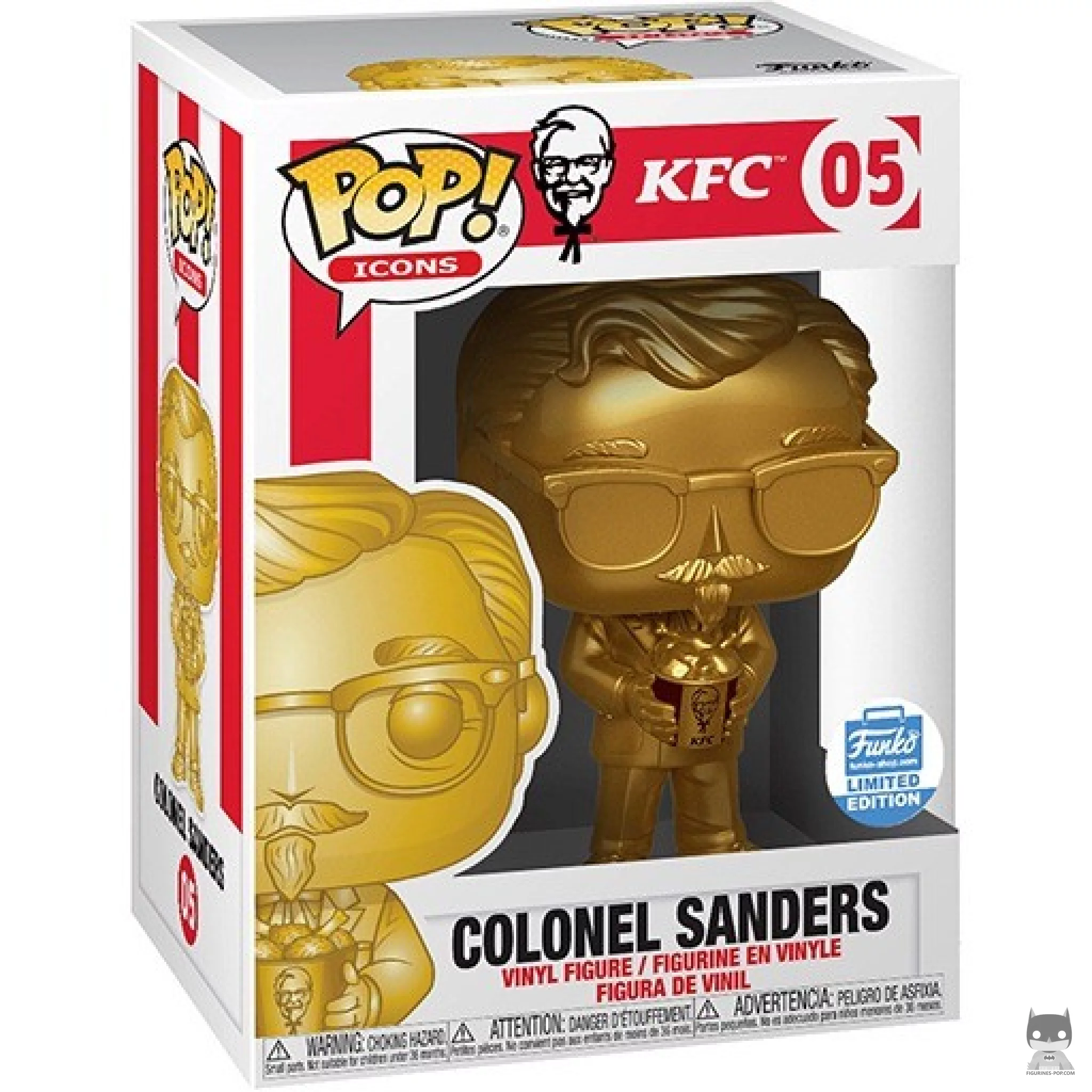 Colonel Sanders (Gold) Funko Pop! figure in its box