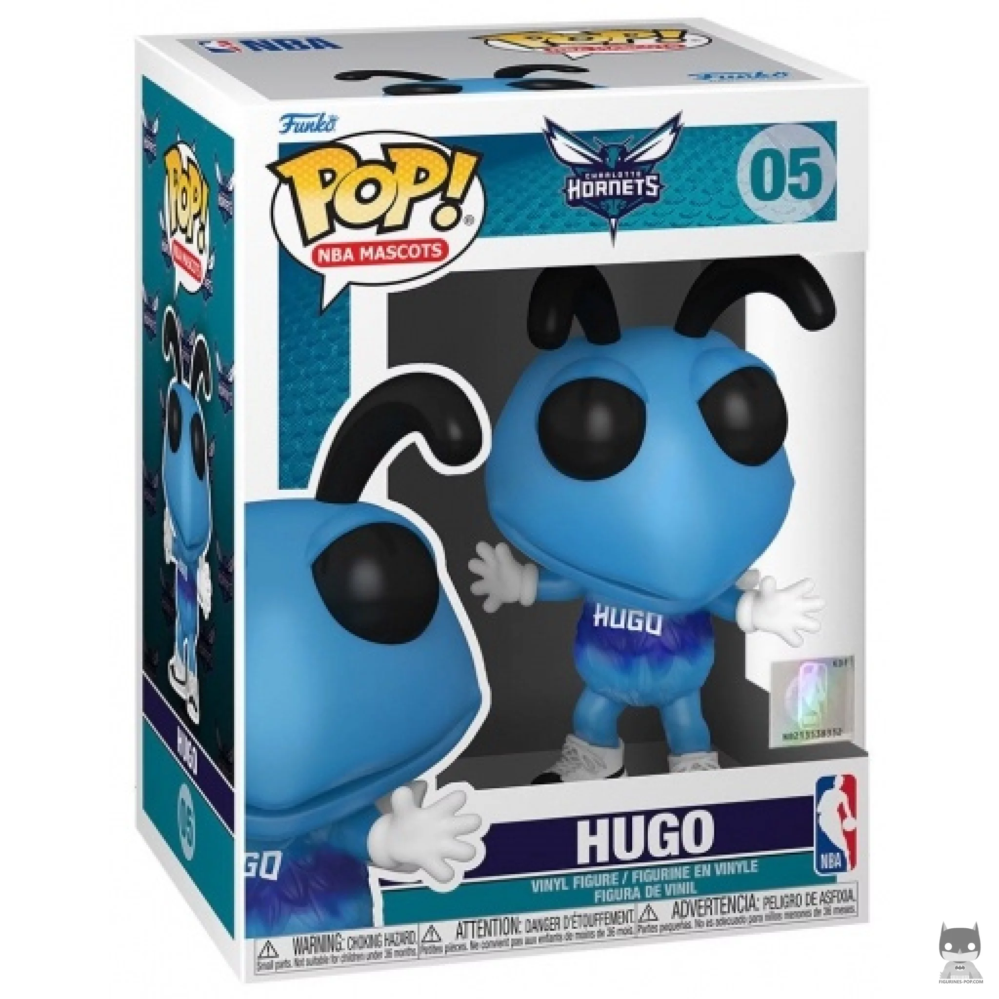 Hugo (Charlotte Hornets) Funko Pop! figure in its box
