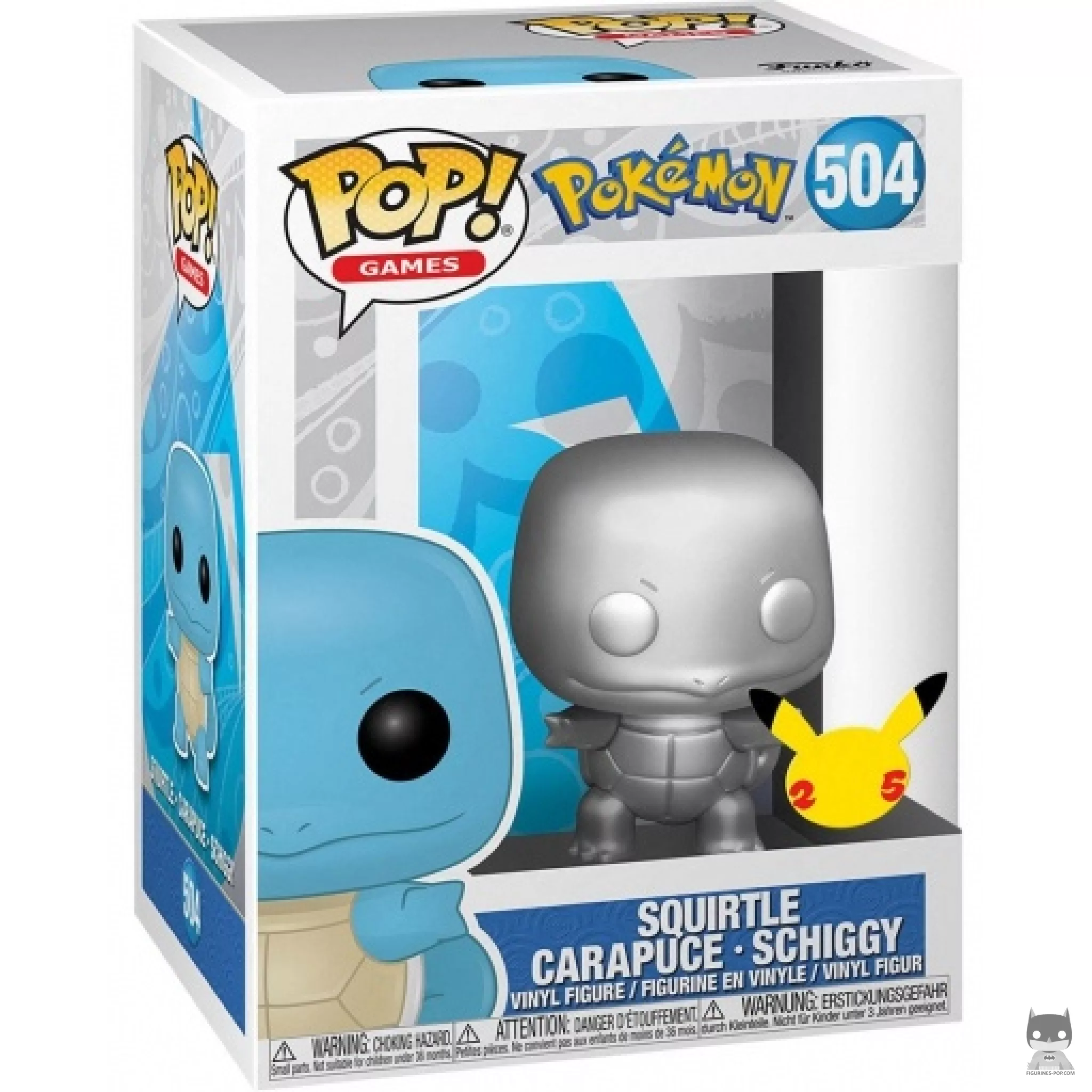 Squirtle (Silver) Funko Pop! figure in its box