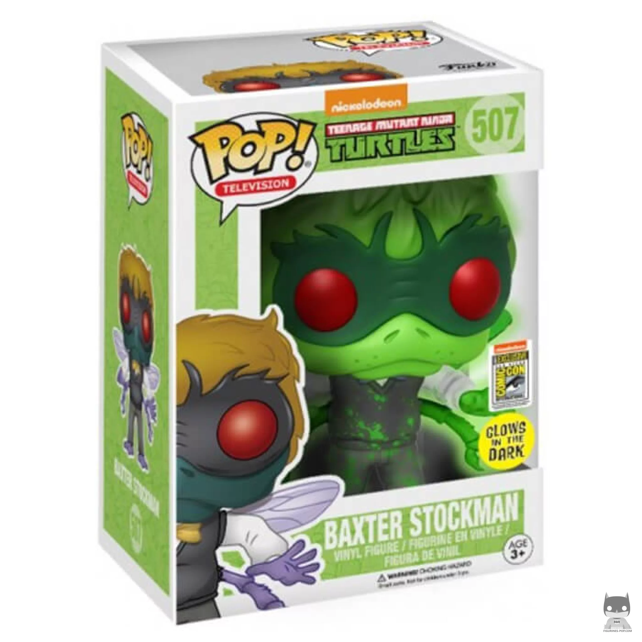 Baxter Stockman (Glow in The Dark) Funko Pop! figure in its box