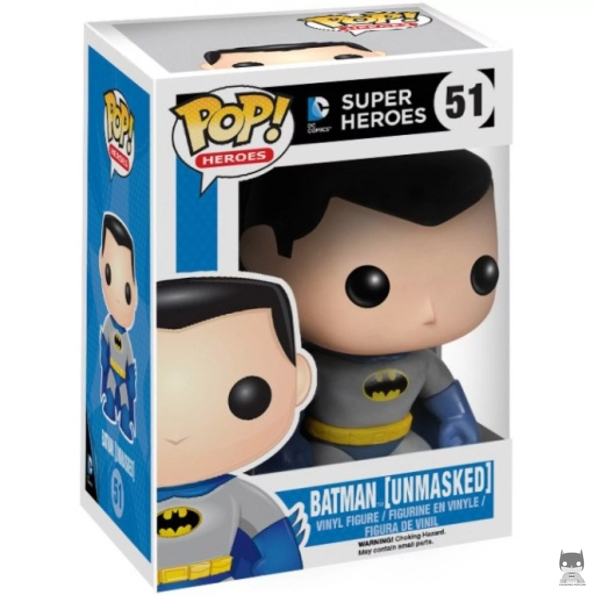 Batman Unmasked Funko Pop! figure in its box