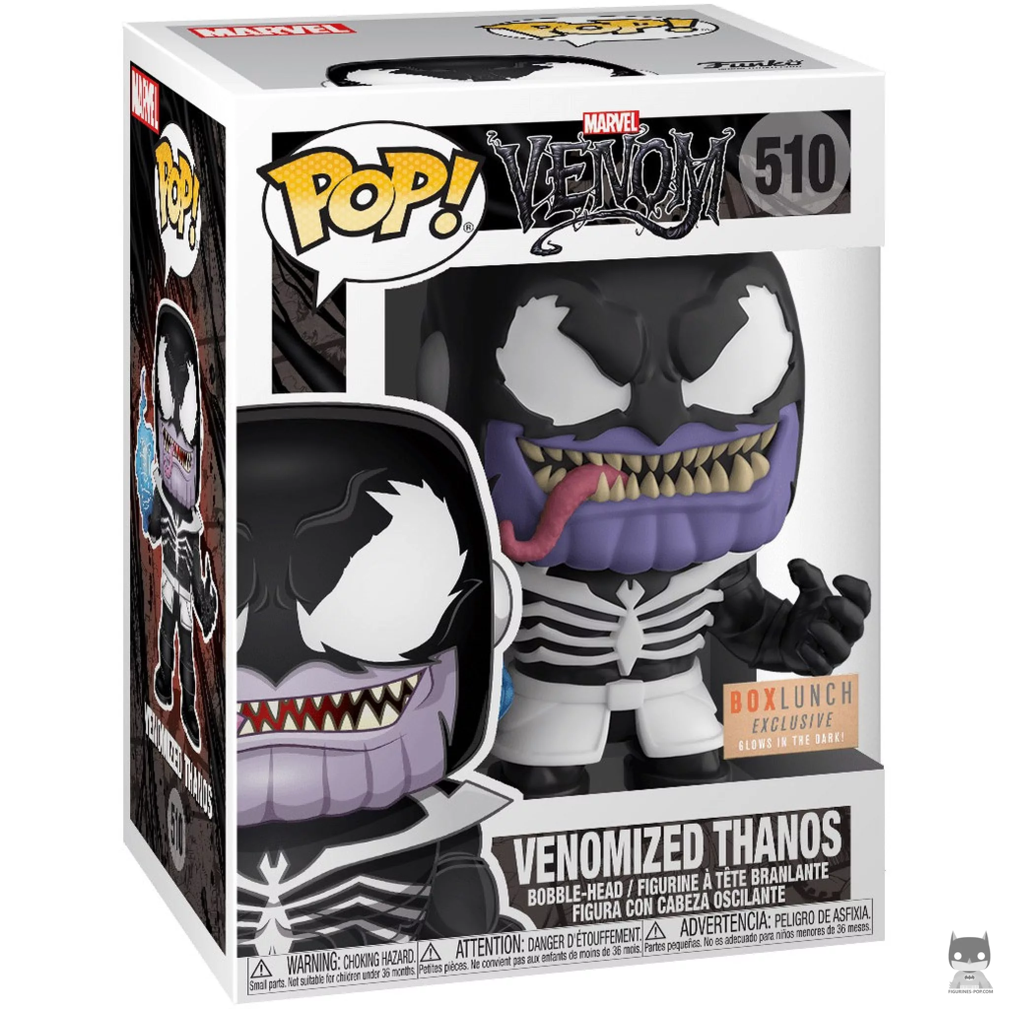 Venomized Thanos Funko Pop! figure in its box