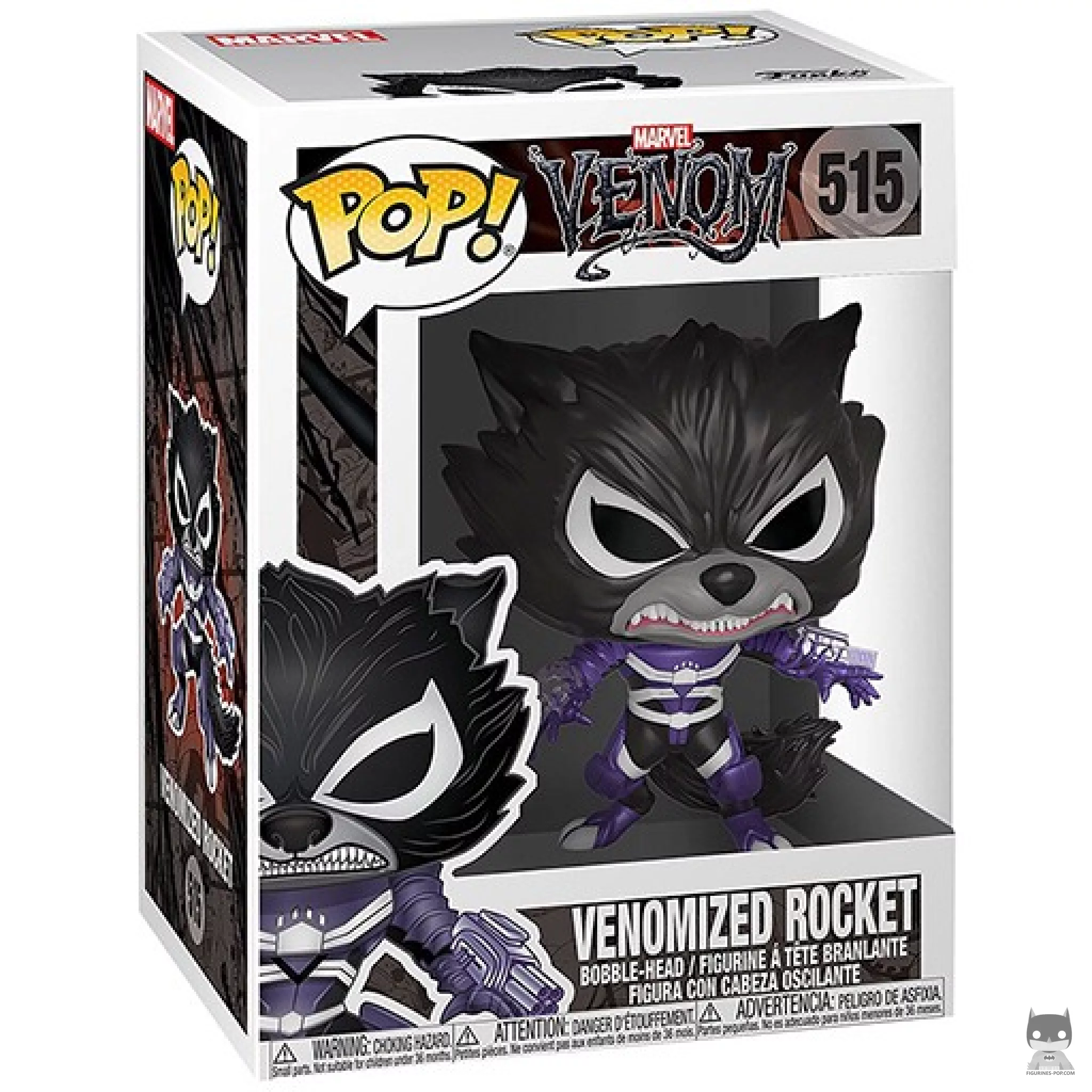 Venomized Rocket Funko Pop! figure in its box