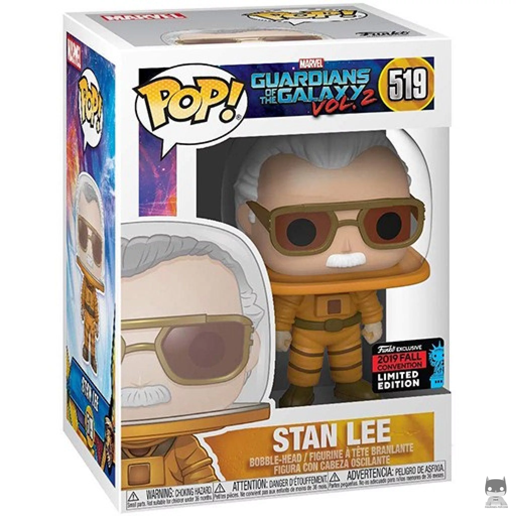 Stan Lee as Astronaut Funko Pop! figure in its box
