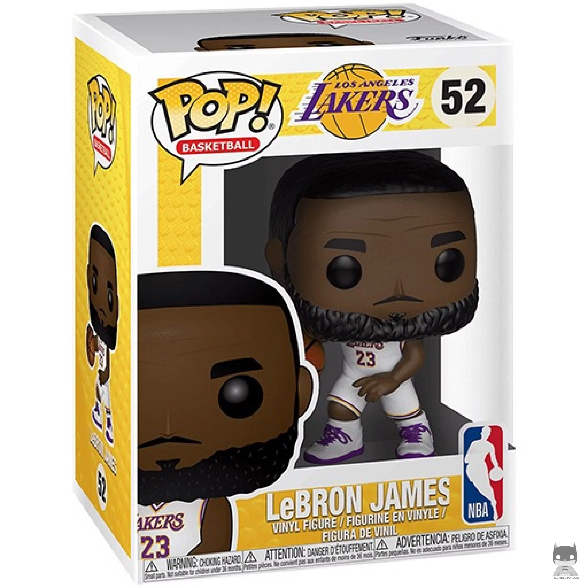 LeBron James (Lakers) (White Jersey) Funko Pop! figure in its box