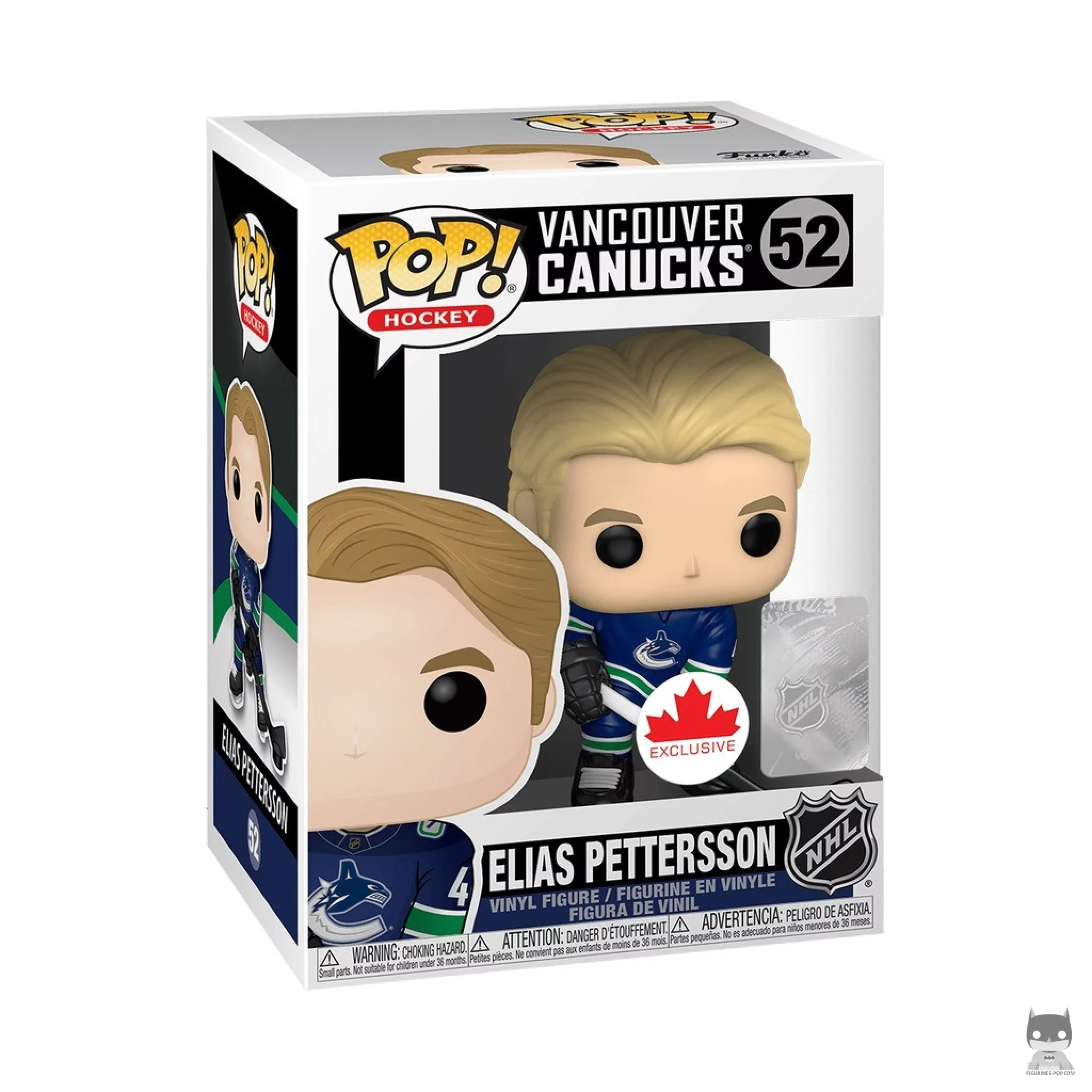 Elias Pettersson Funko Pop! figure in its box