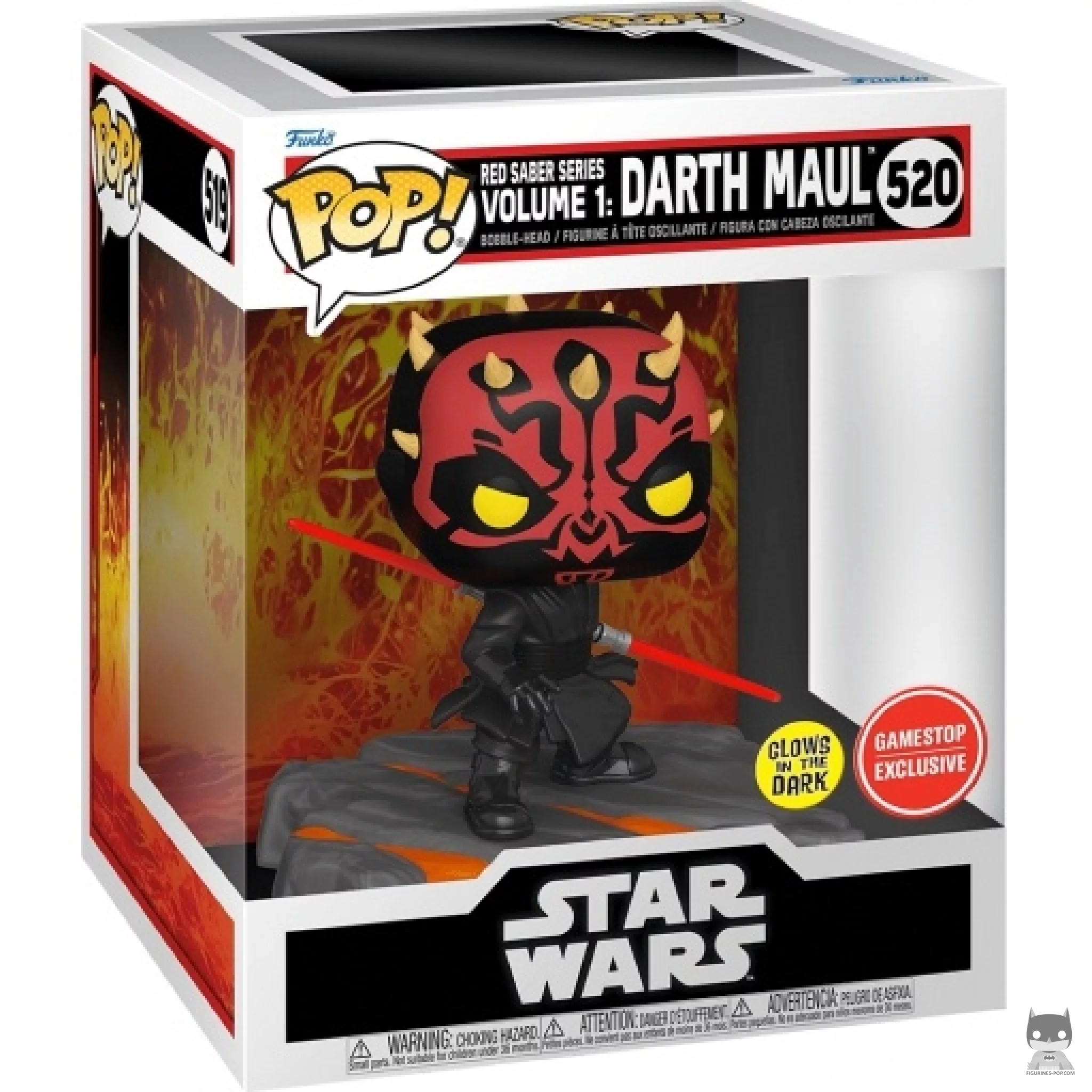 Red Saber Series Volume 1: Darth Maul (Glow in the Dark) Funko Pop! figure in its box