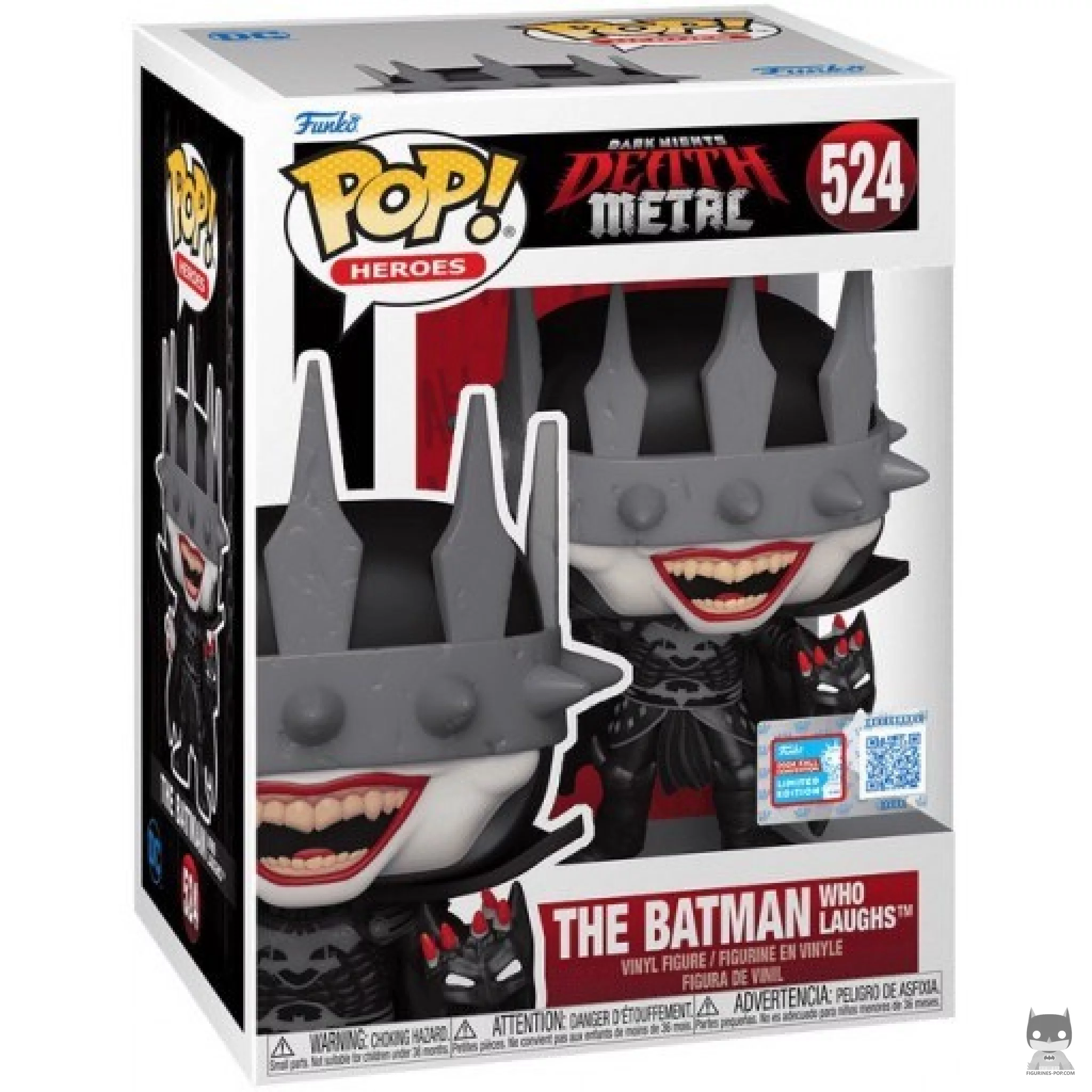 Batman Who Laughs Funko Pop! figure in its box