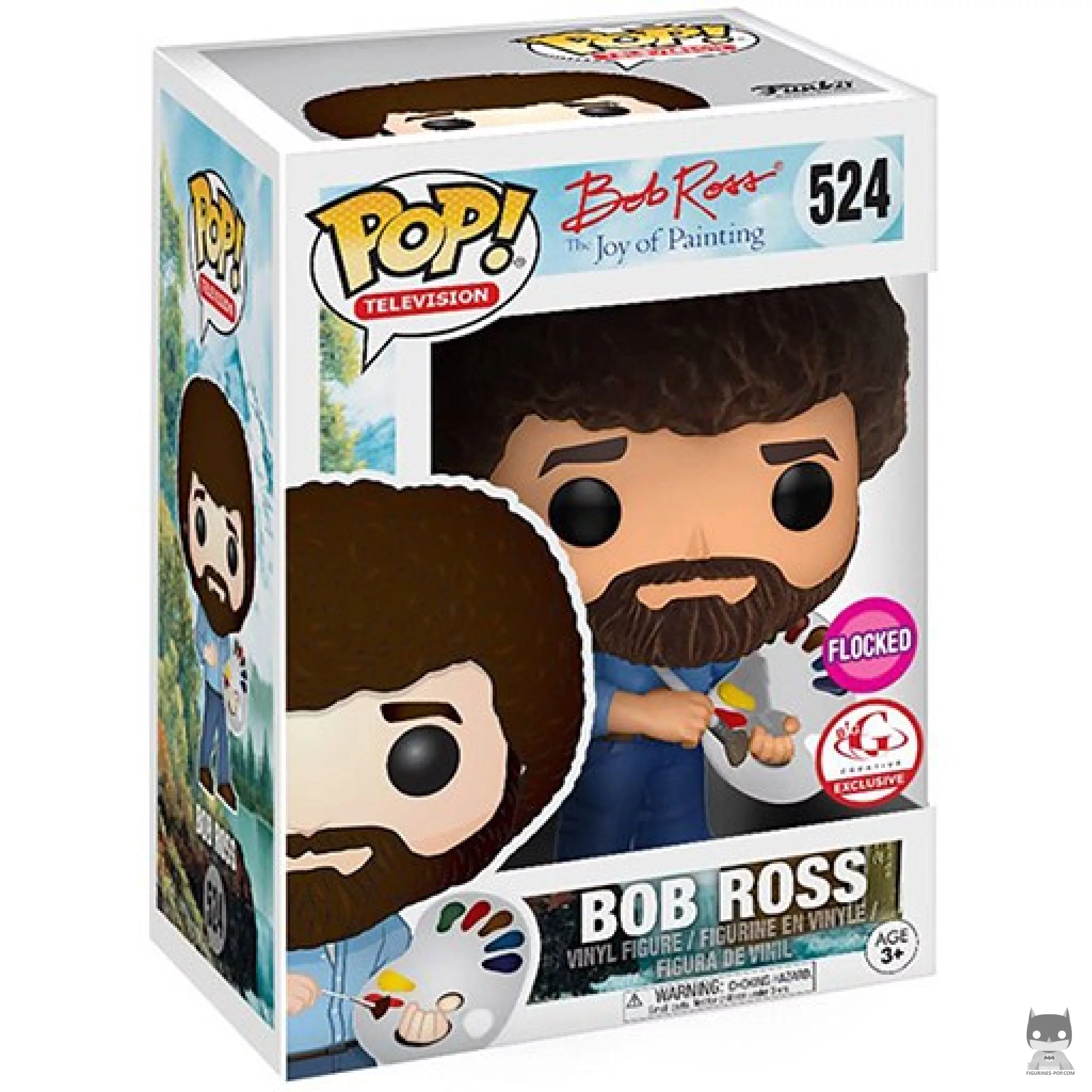 Bob Ross (Flocked) Funko Pop! figure in its box