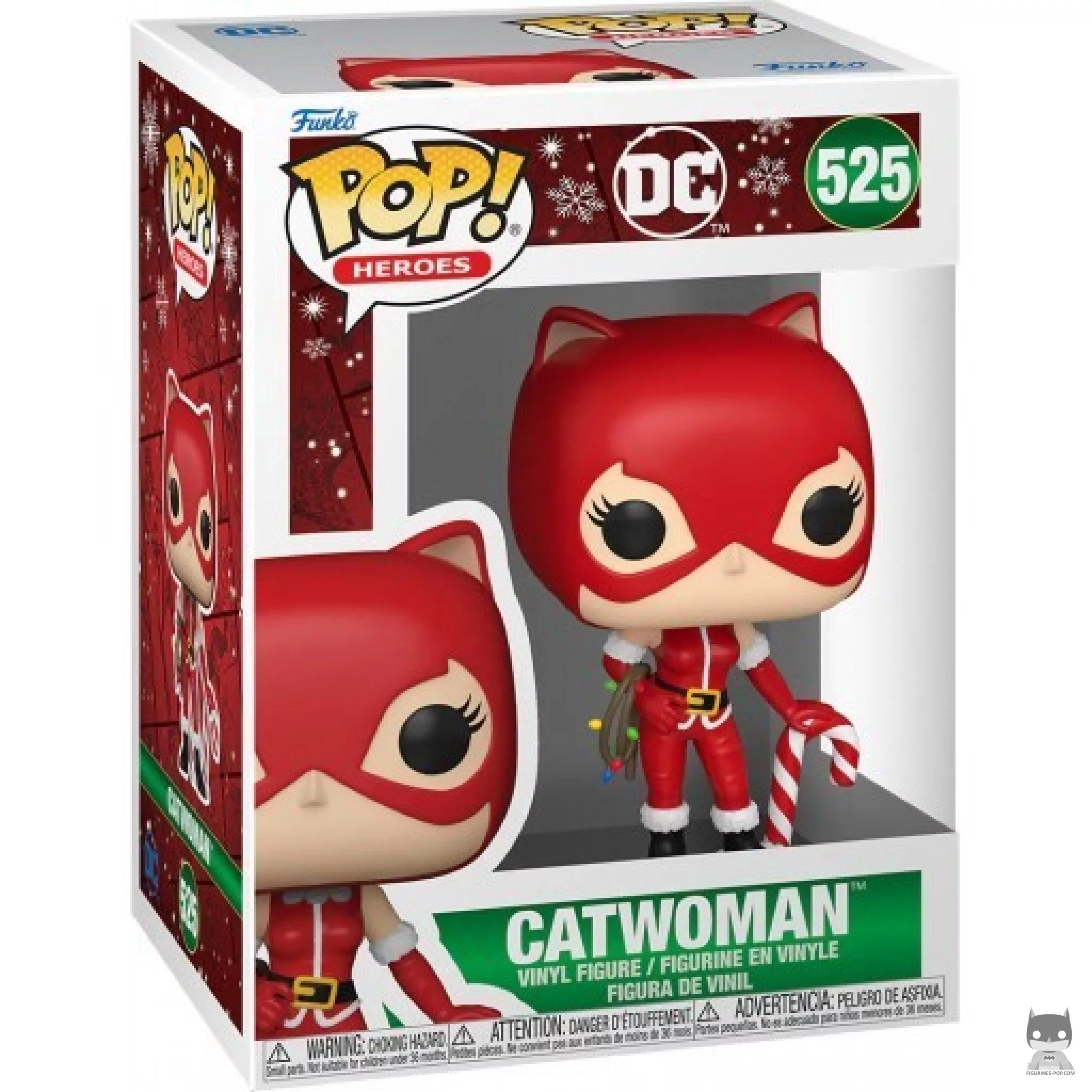 Catwoman with Candy Cane (Holiday) Funko Pop! figure in its box