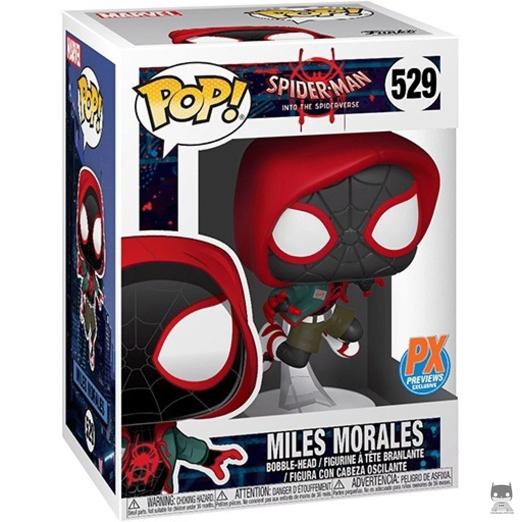 Miles Morales Funko Pop! figure in its box