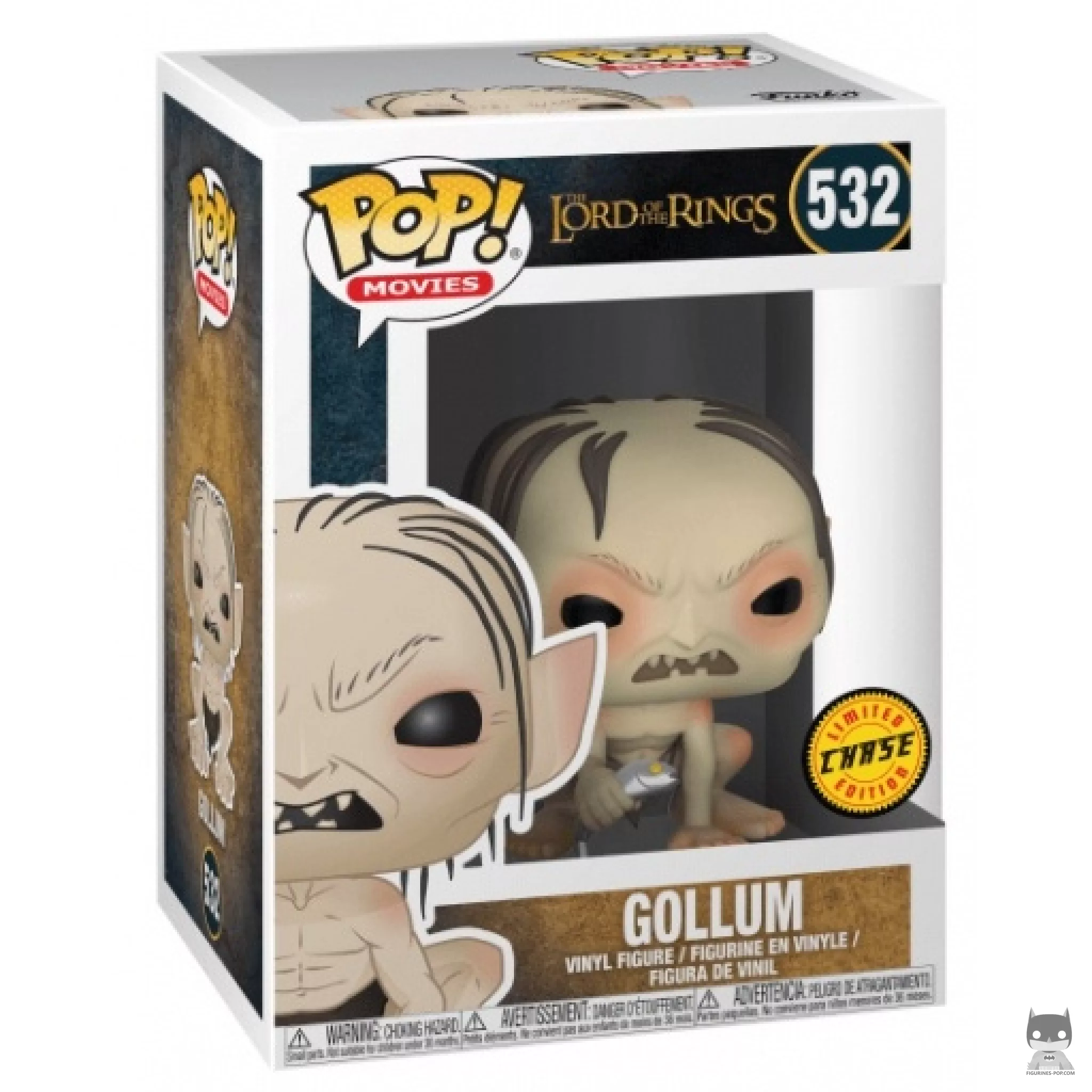 Gollum with Fish (Chase) Funko Pop! figure in its box