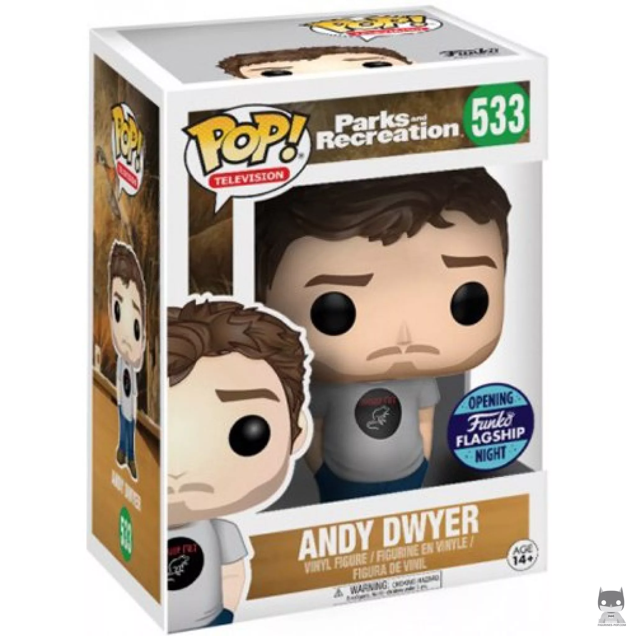 Andy Dwyer Funko Pop! figure in its box
