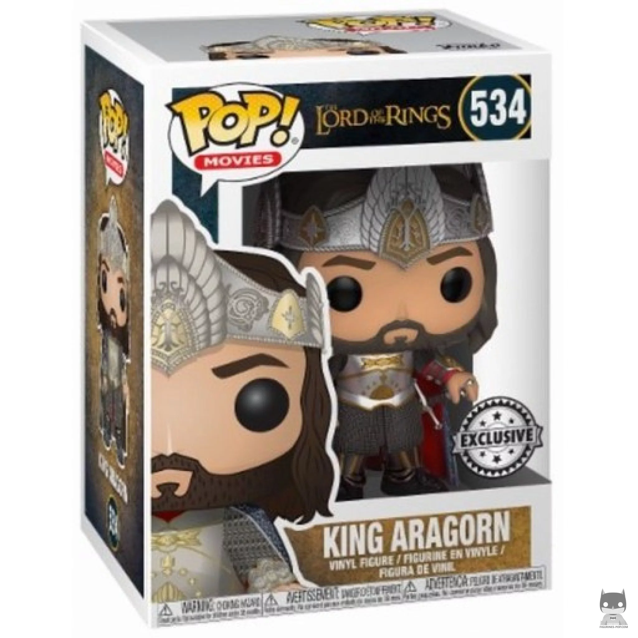 King Aragorn Funko Pop! figure in its box