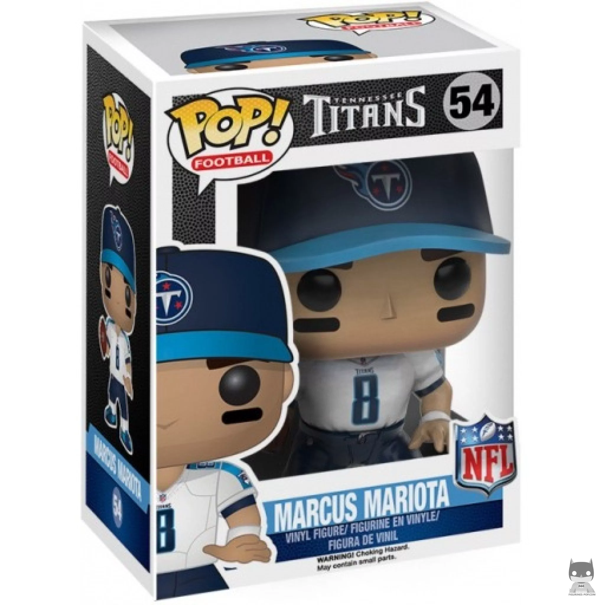Marcus Mariota Funko Pop! figure in its box