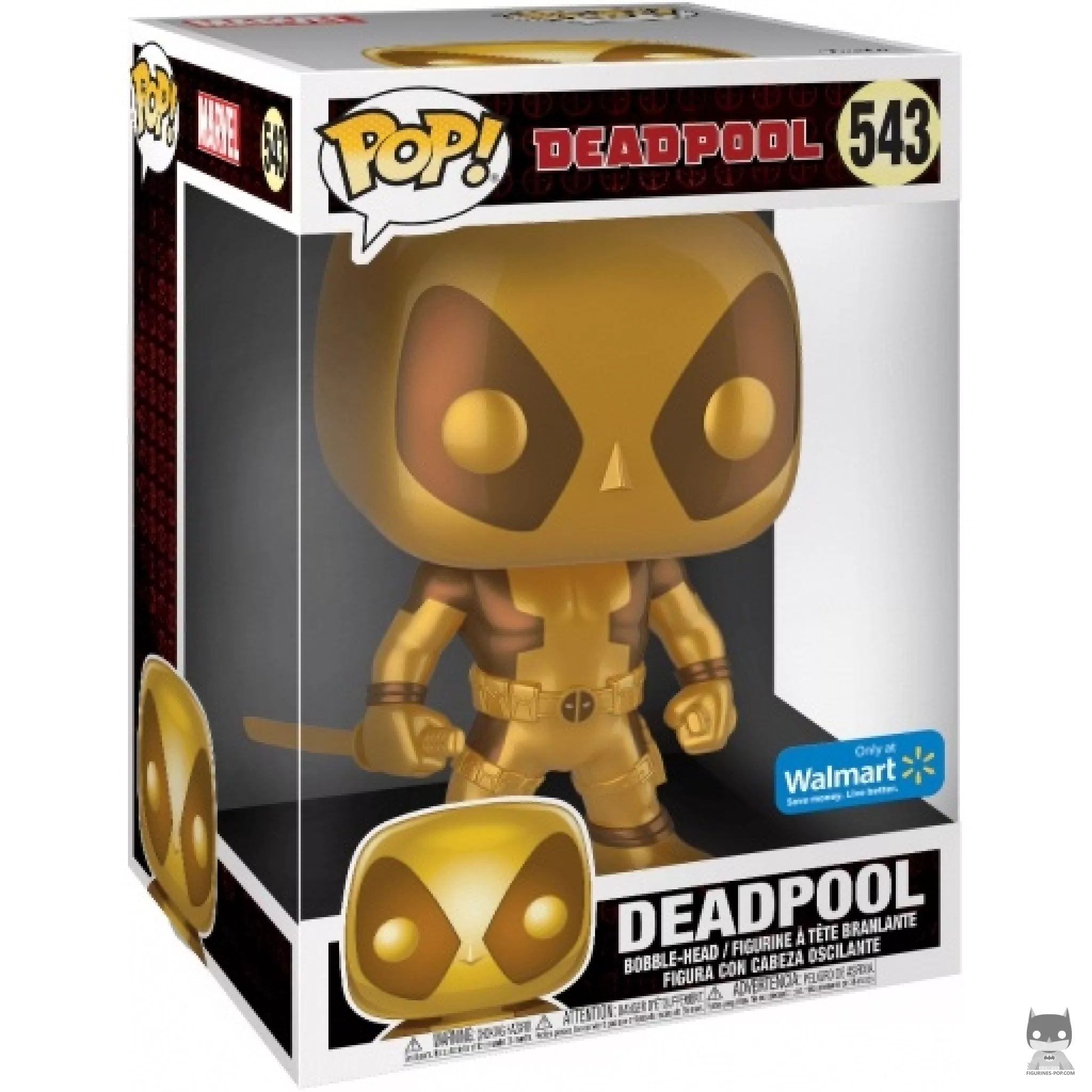 Deadpool (Gold) (Supersized) Funko Pop! figure in its box