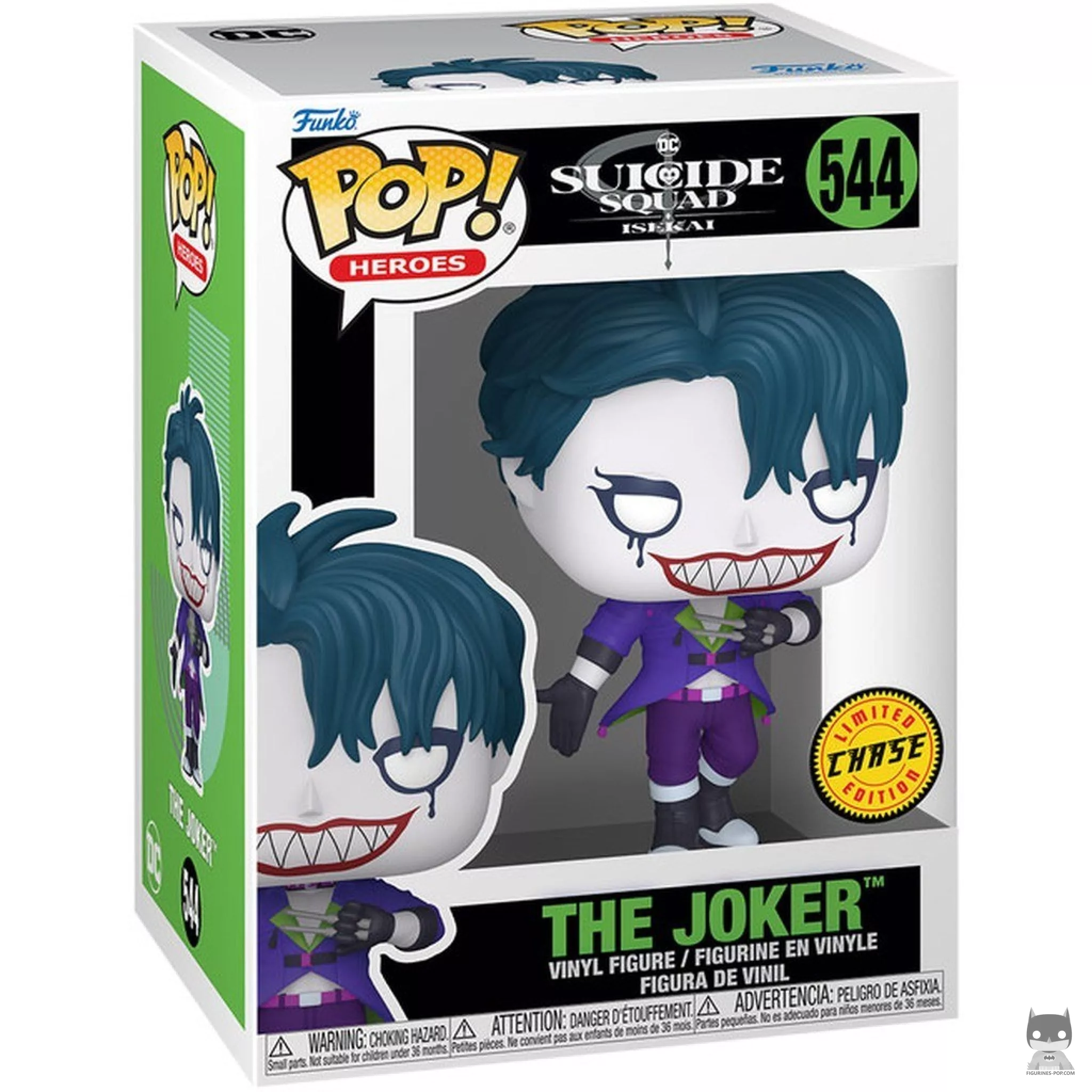 The Joker (Chase) Funko Pop! figure in its box