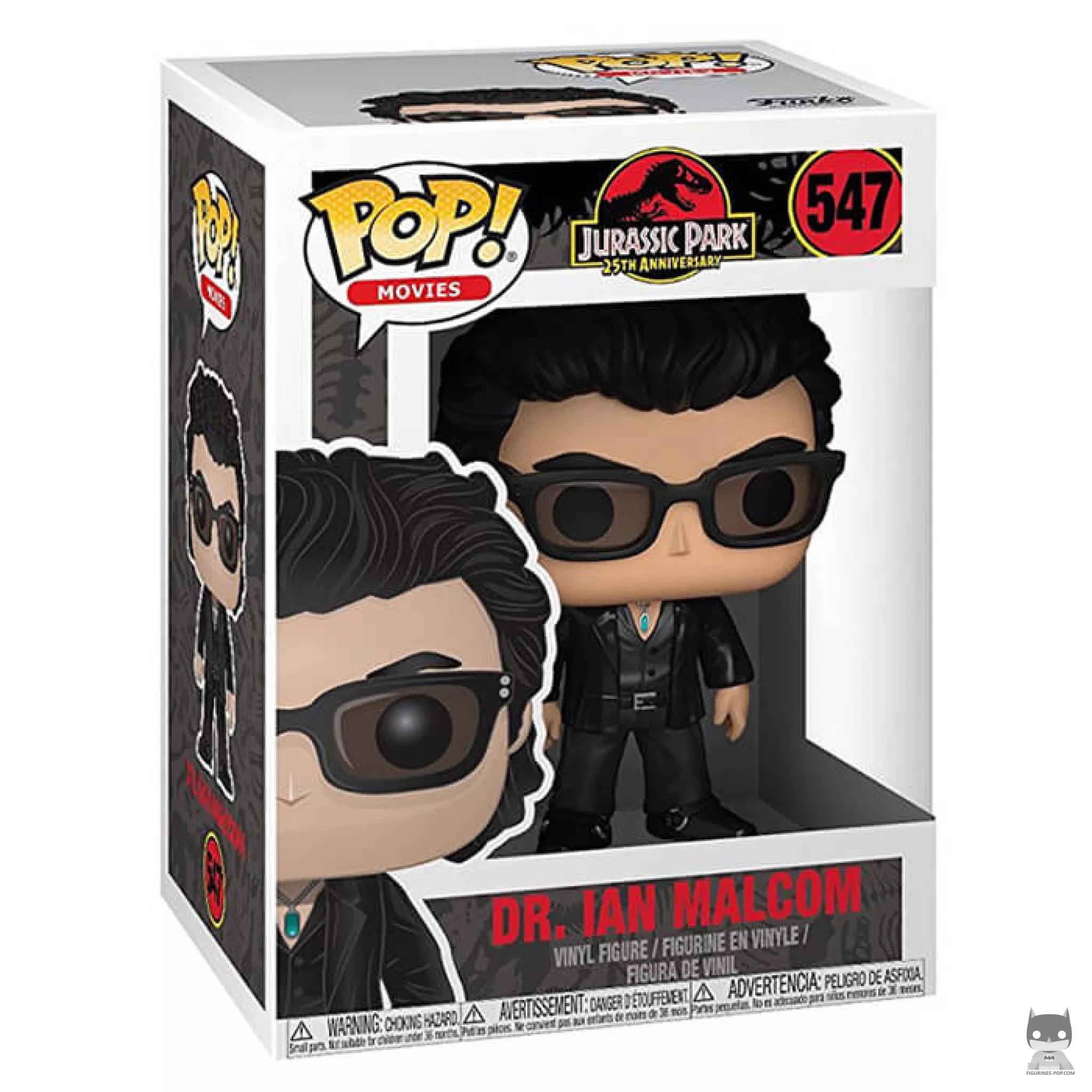 Dr. Ian Malcolm Funko Pop! figure in its box