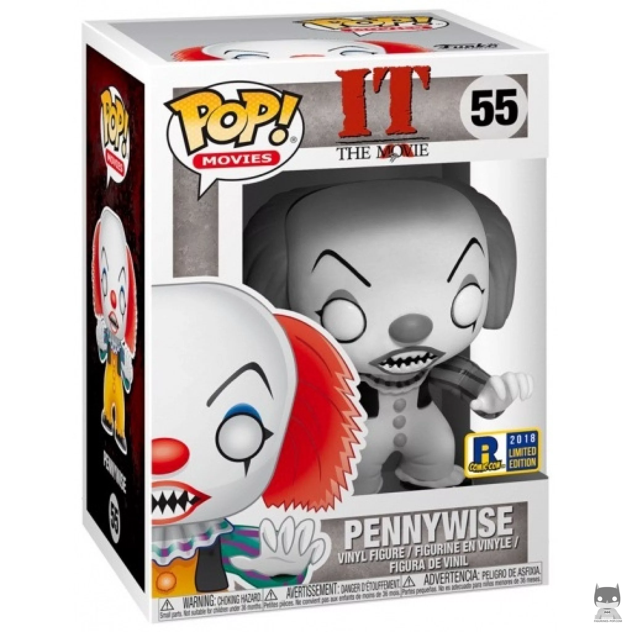 Pennywise (Black & White) Funko Pop! figure in its box