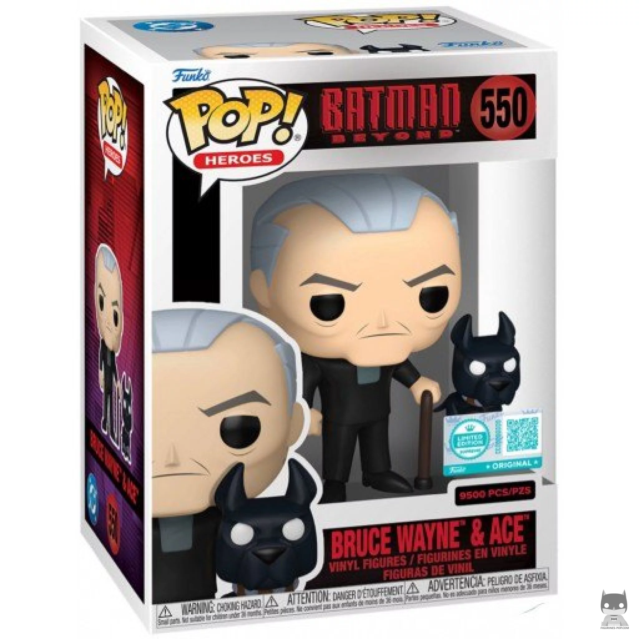 Bruce Wayne & Ace Funko Pop! figure in its box