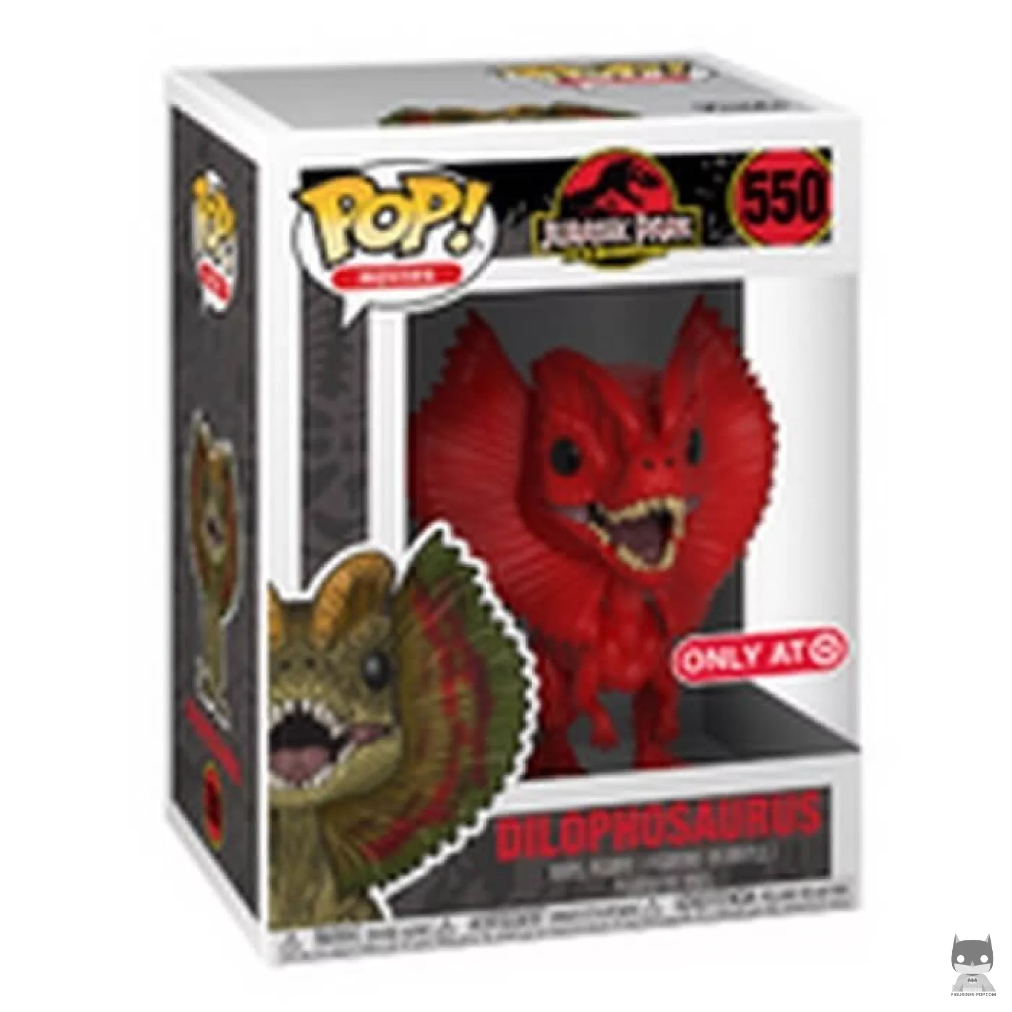 Dilophosaurus (Red) Funko Pop! figure in its box
