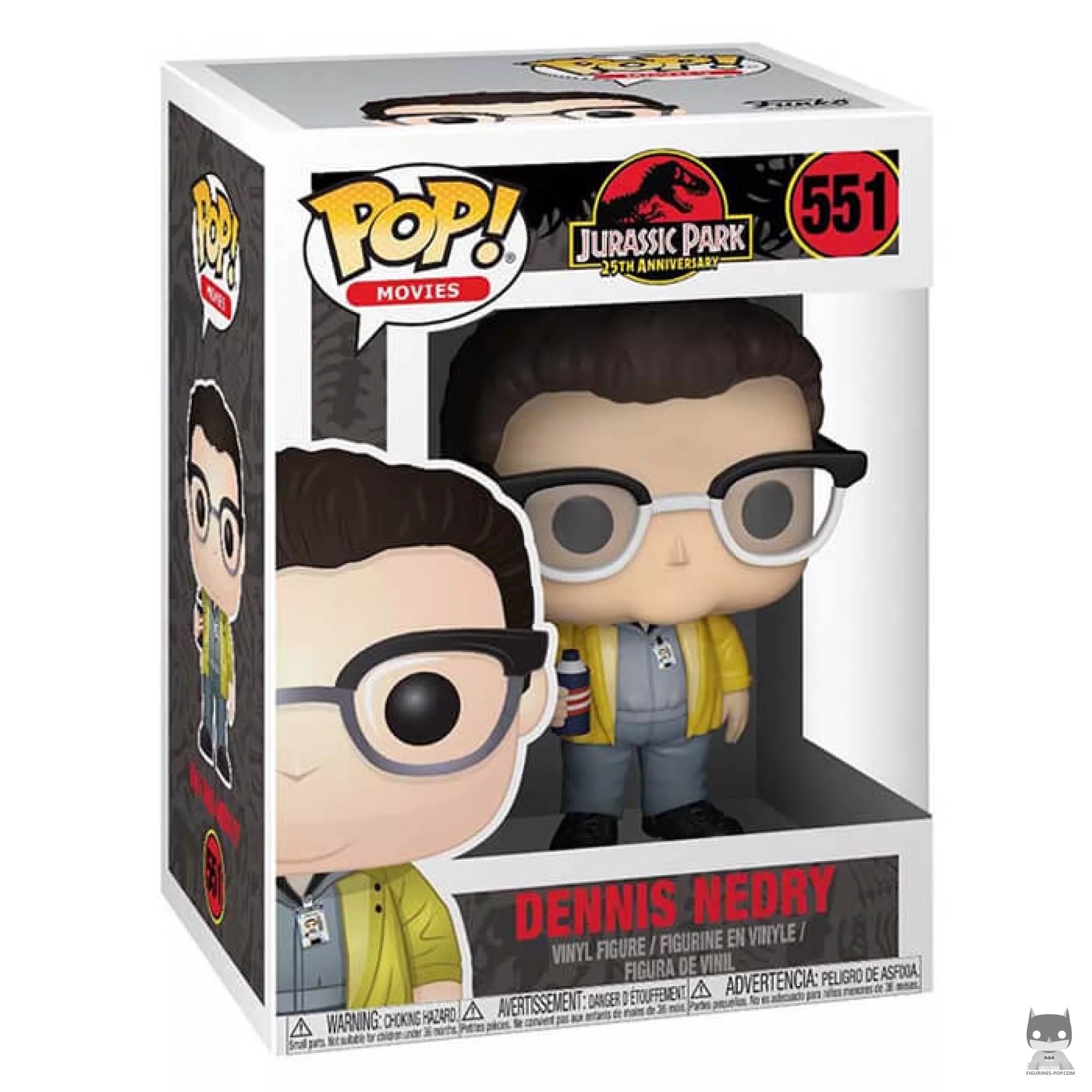 Dennis Nedry Funko Pop! figure in its box