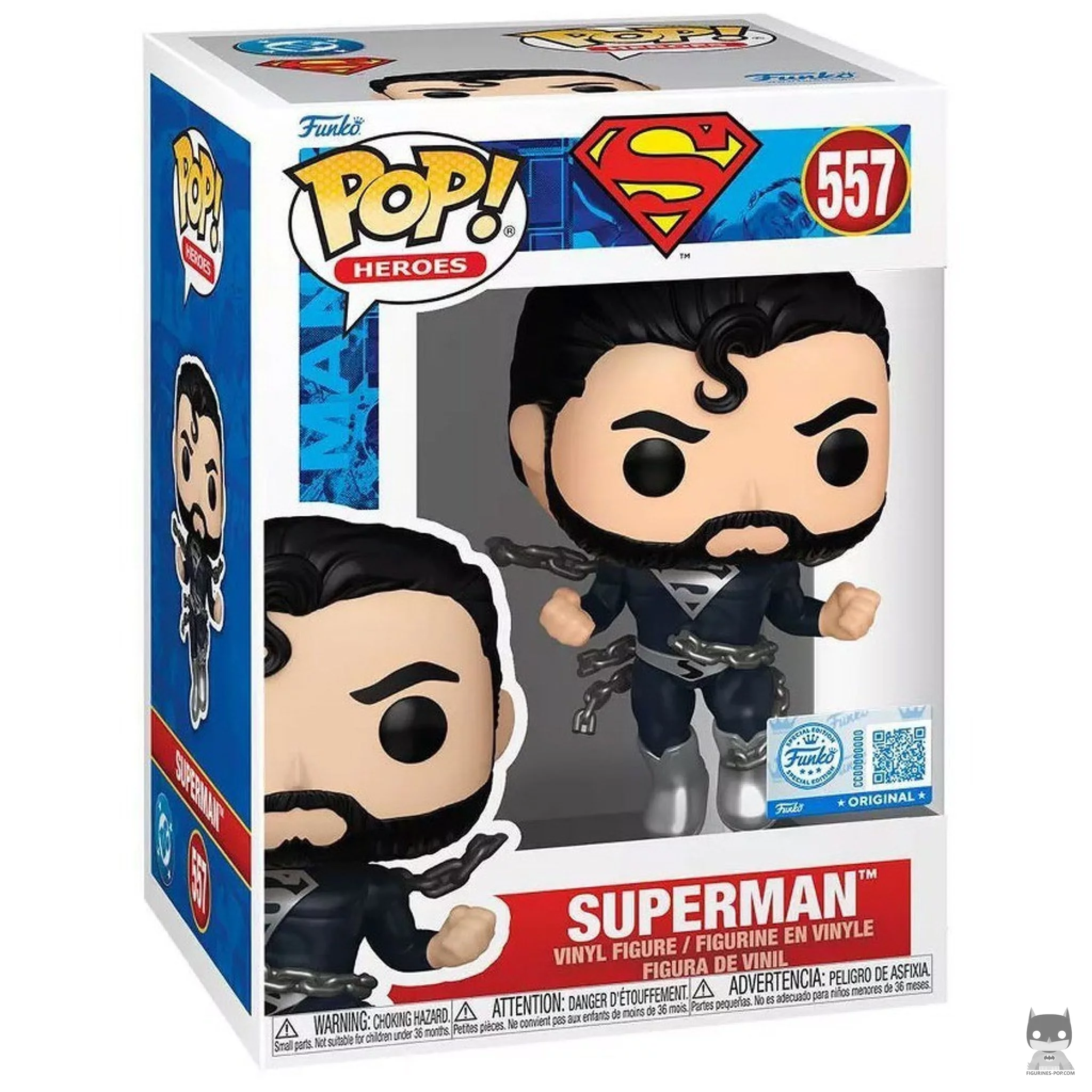 Superman (Black Suit) Funko Pop! figure in its box