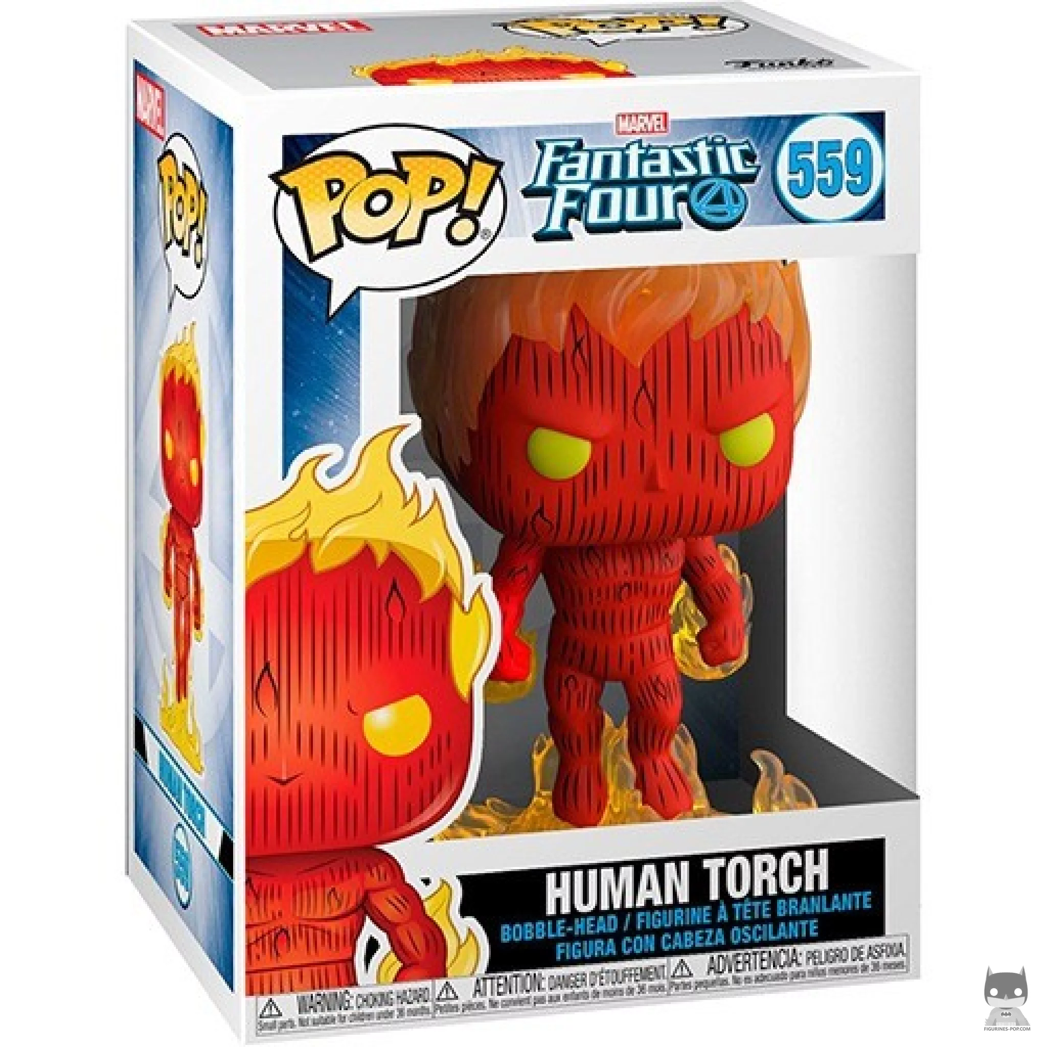 Human Torch Funko Pop! figure in its box