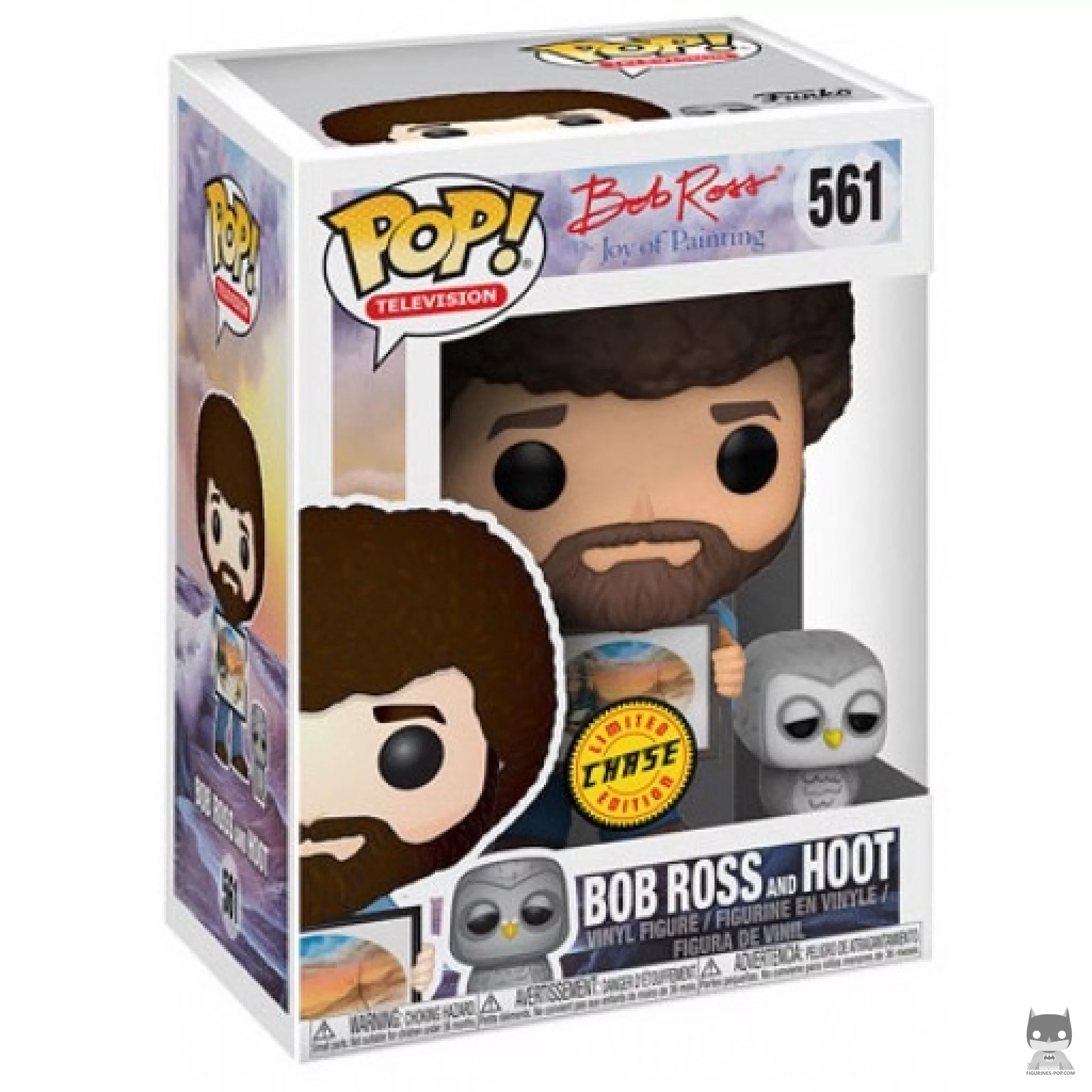 Bob Ross & Hoot (Chase) Funko Pop! figure in its box