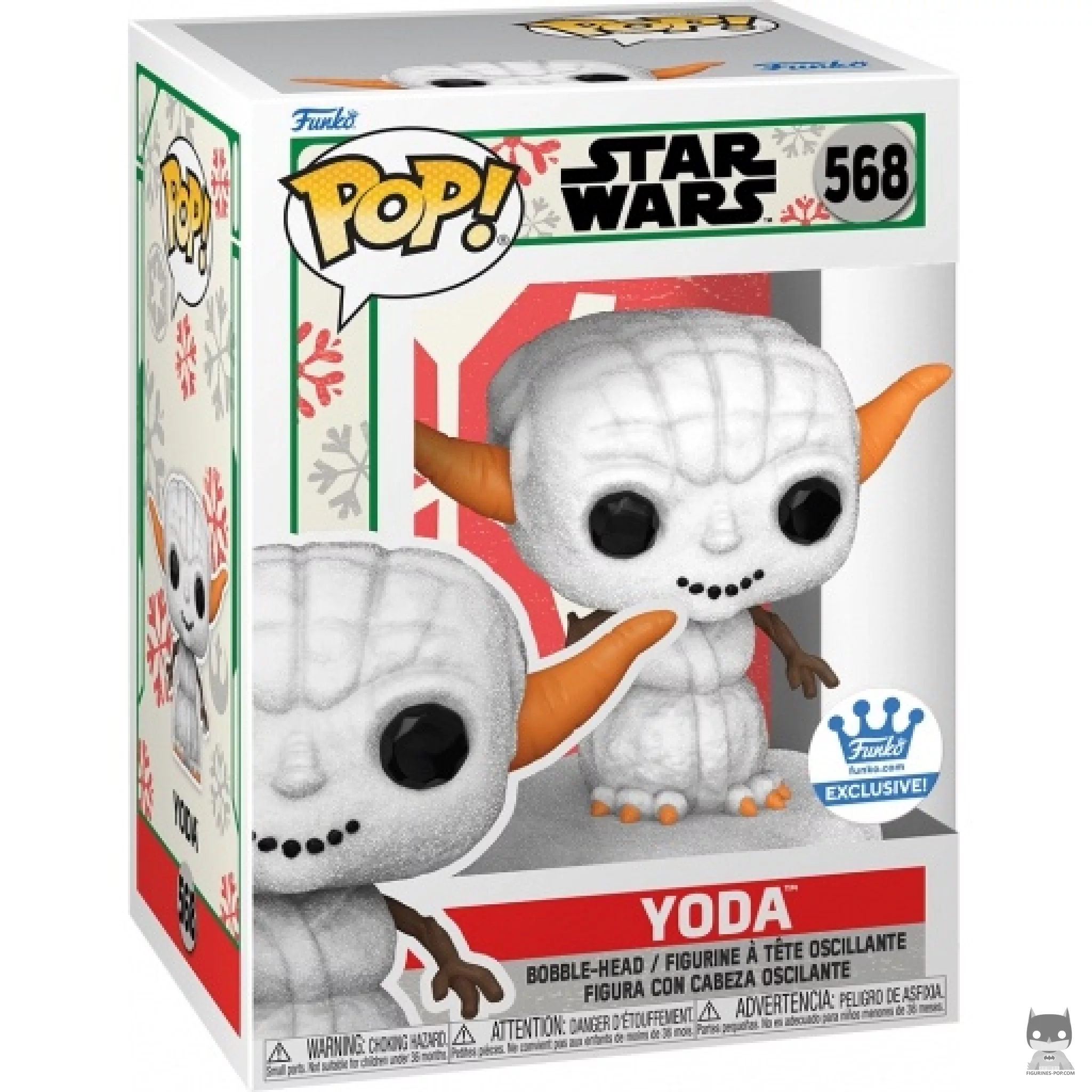 Yoda Snowman Funko Pop! figure in its box