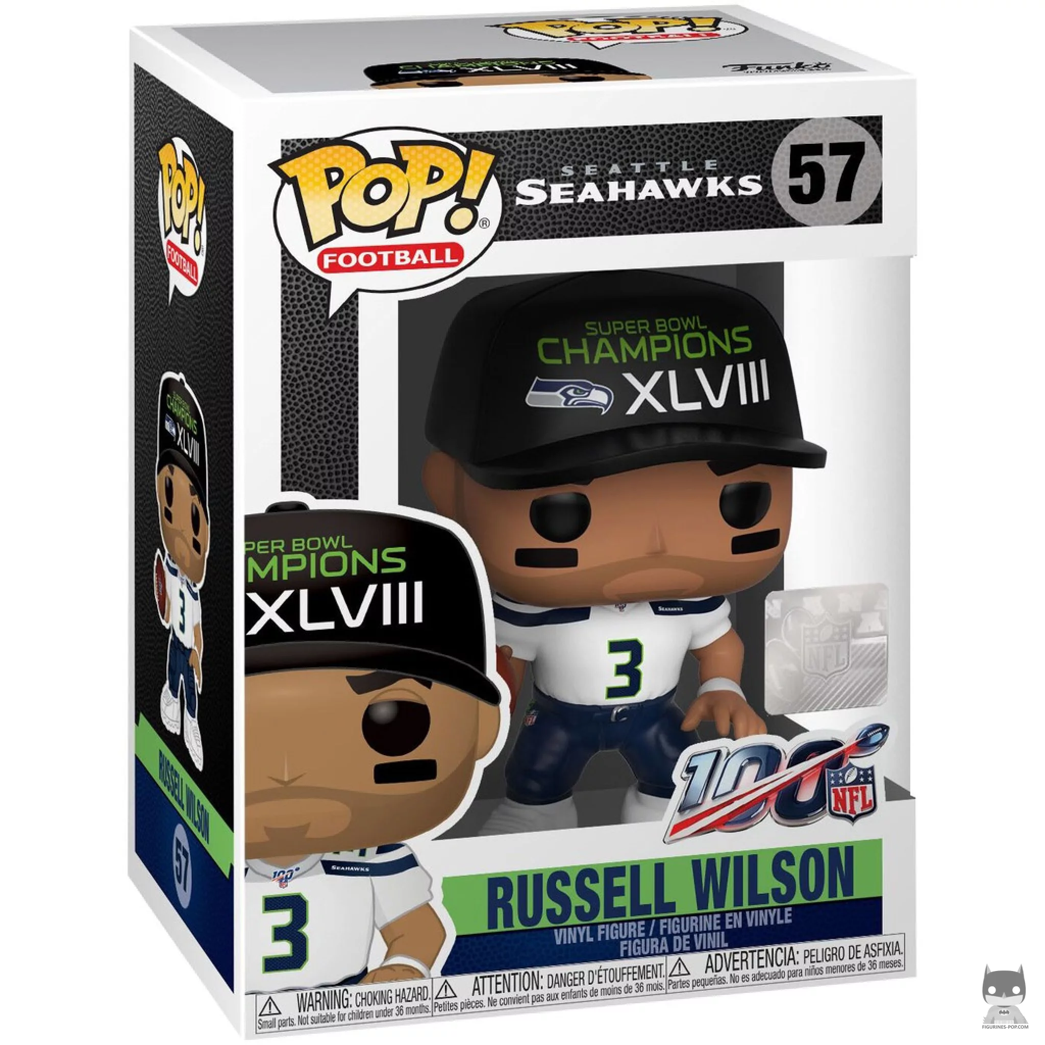 Russell Wilson Funko Pop! figure in its box