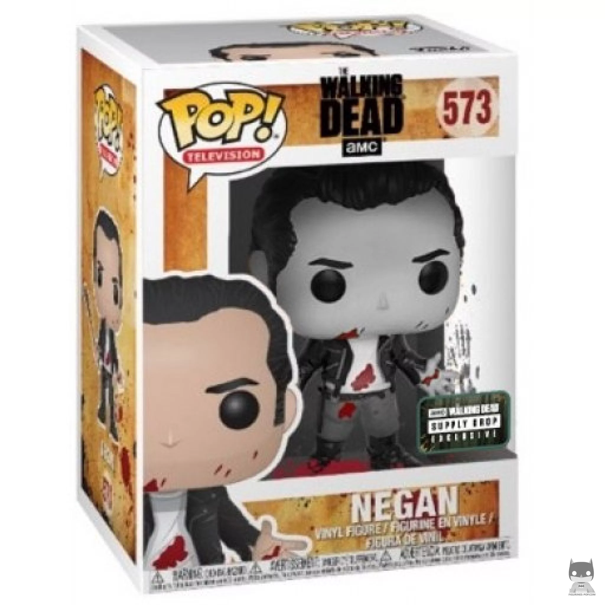 Negan clean shaven (Black & White) Funko Pop! figure in its box