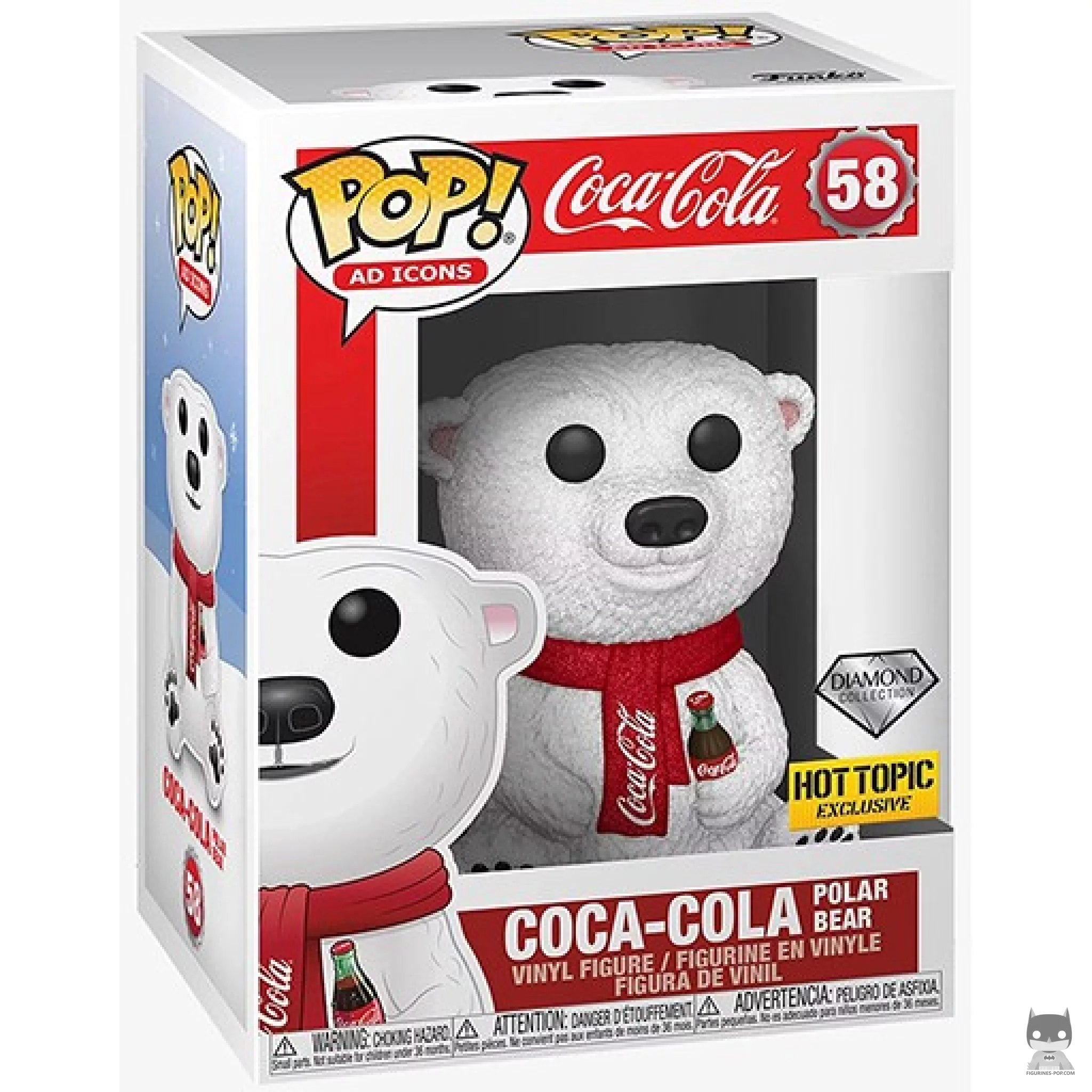 Coca-Cola Polar Bear (Diamond Glitter) Funko Pop! figure in its box