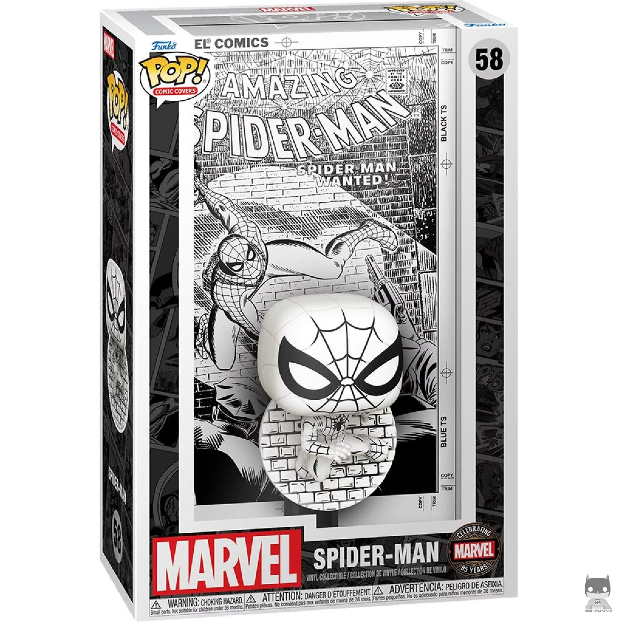 Spider-Man (Black & White) Funko Pop! figure in its box