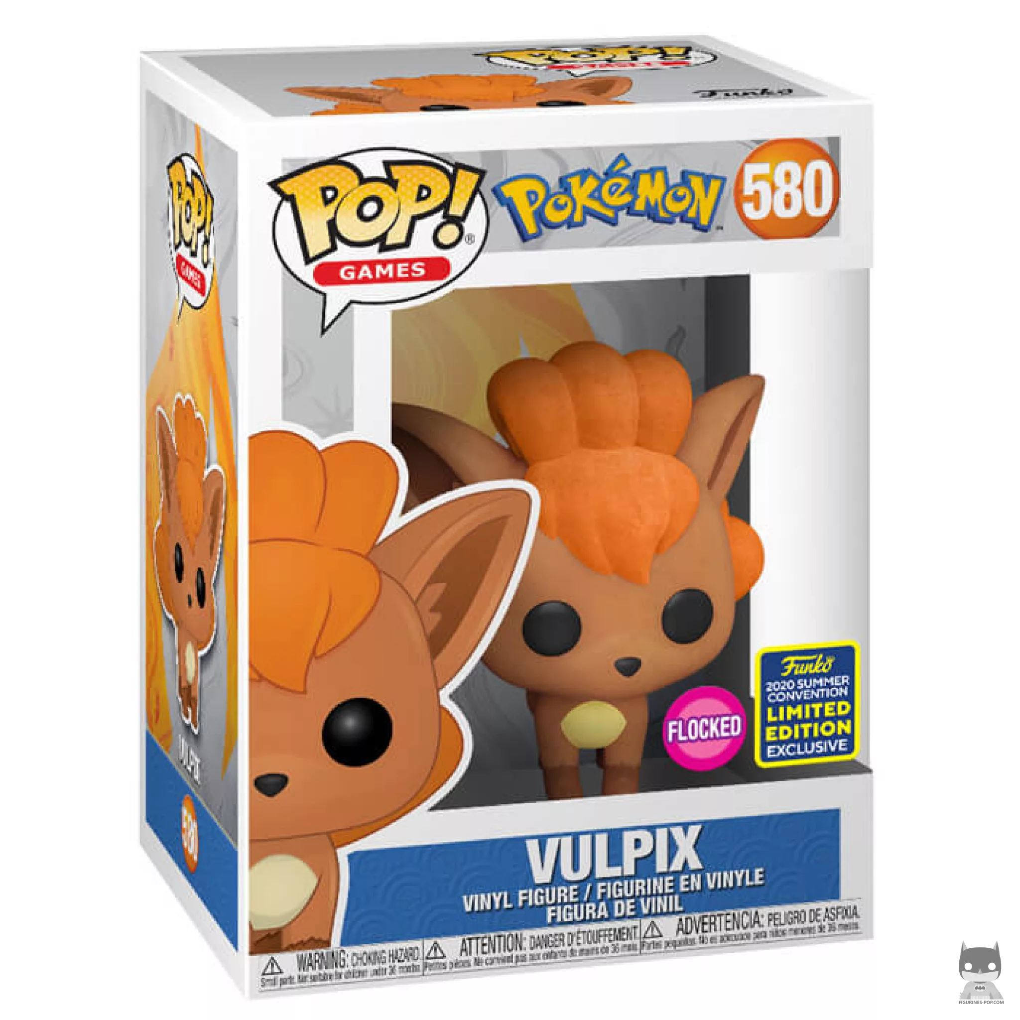 Vulpix (Flocked) Funko Pop! figure in its box