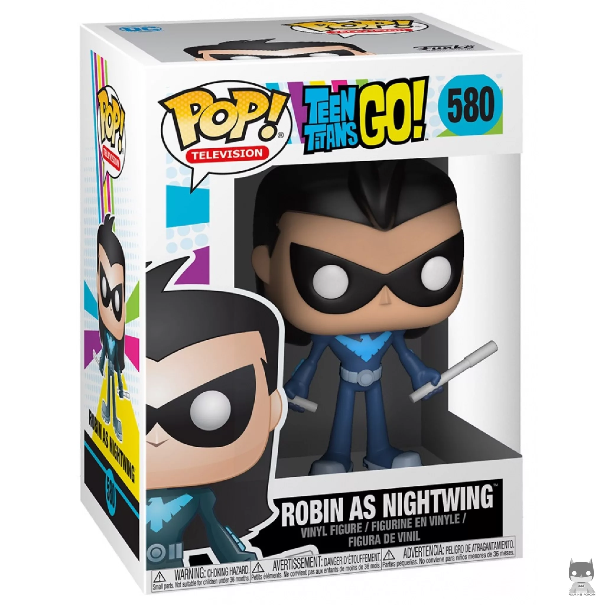 Robin as Nightwing Funko Pop! figure in its box