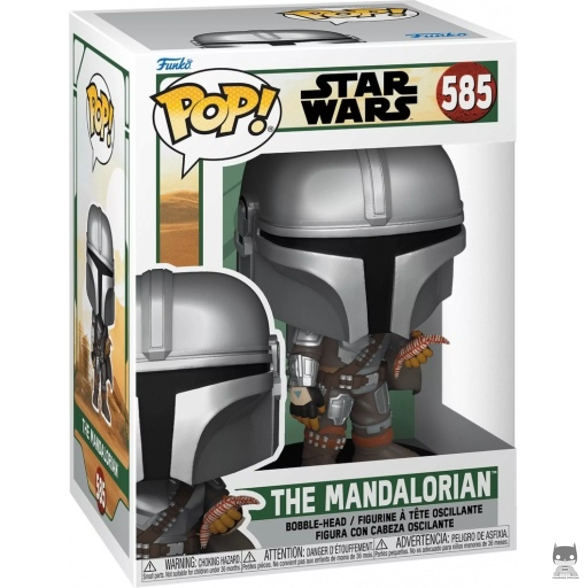 The Mandalorian Funko Pop! figure in its box